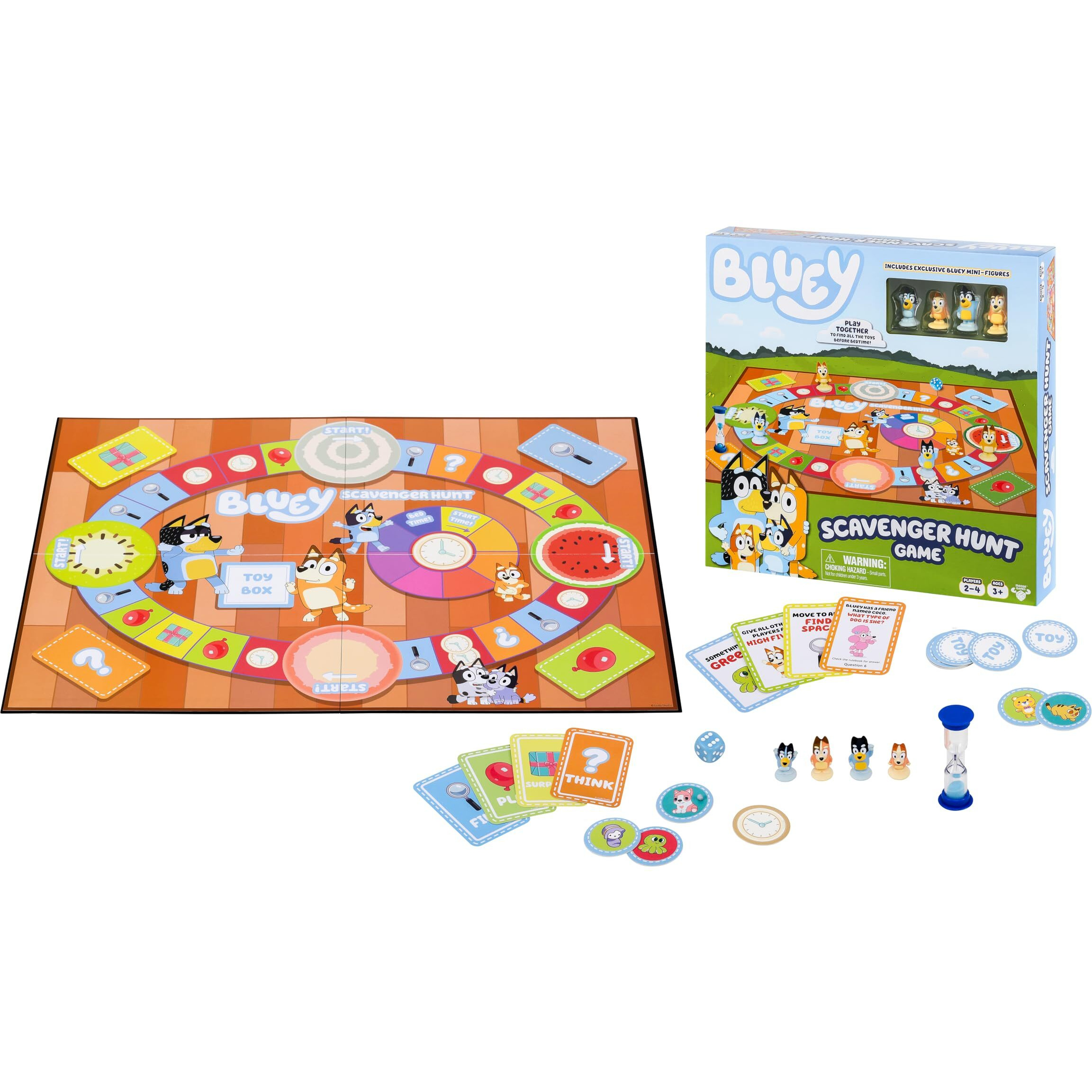Bluey Scavenger Hunt Game. A Fun Board Game Full Of Fun Activities To Perform, Things To Find And Questions To Answer