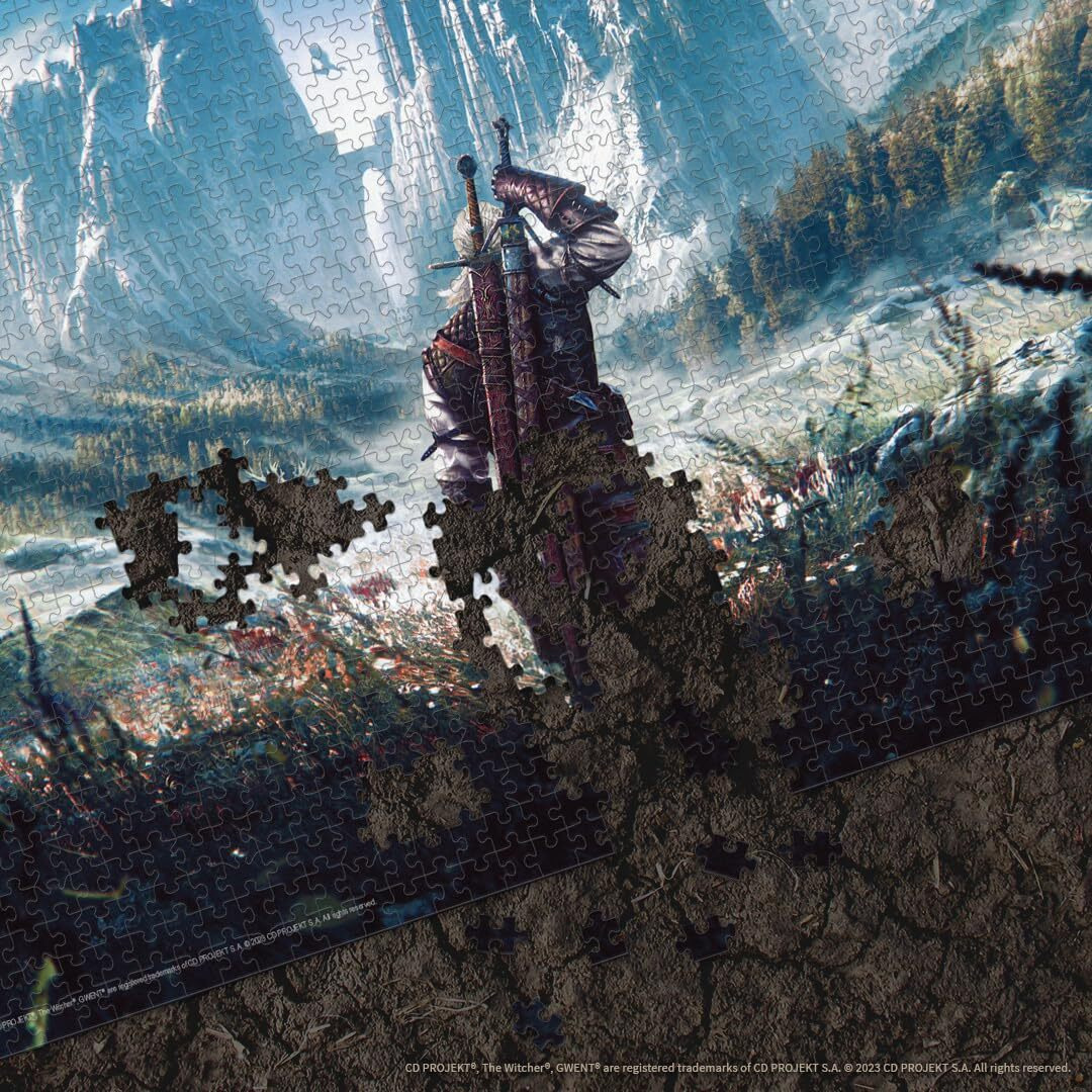 The Witcher Skellige 1,000 Piece Jigsaw Puzzle | Collectible Puzzle Featuring Geralt In The Skellige Isles From The Witcher Video Game | Officially Licensed Cd Projekt Red Merchandise