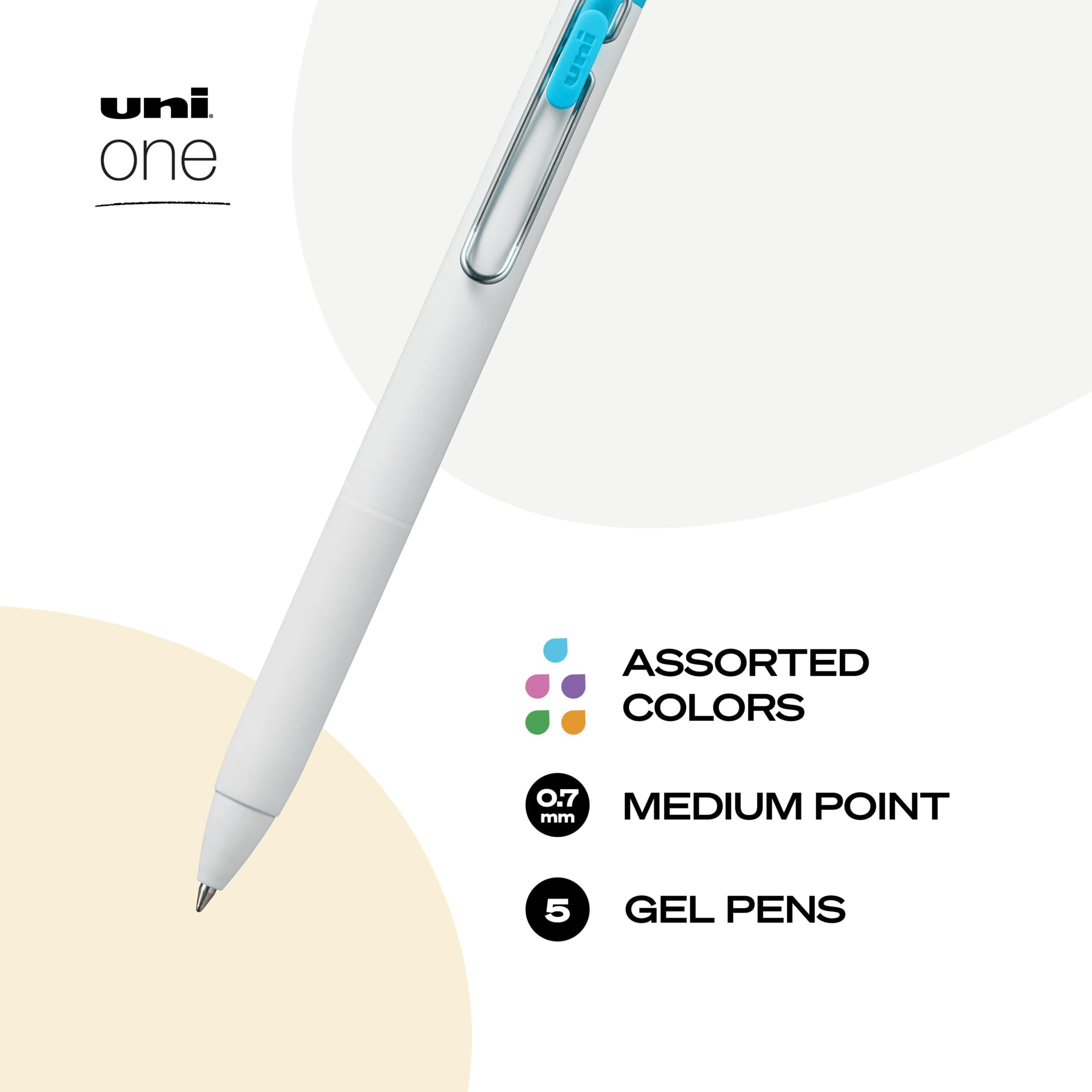 Uniball One Gel Pen 5 Pack, 0.7Mm Ultra Medium Business Pens, Gel Ink Pens | Office Supplies Sold By Uniball Are Pens, Ballpoint Pen, Colored Pens, Gel Pens, Fine Point, Smooth Writing Pens
