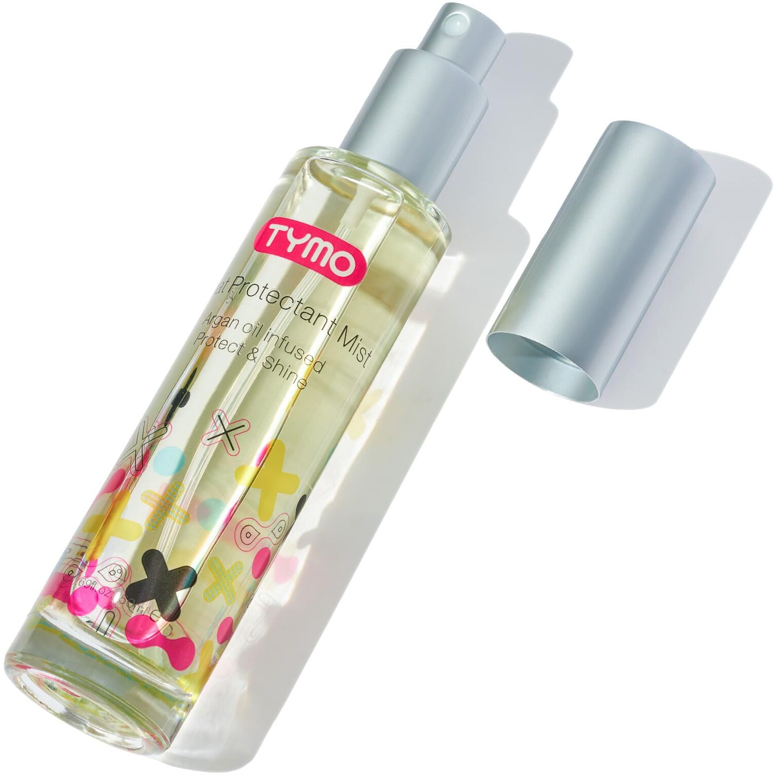 Tymo Heat Protectant Spray For Hair With Argan Oil For Styling Tools, Heat Protection Spray To Smooth & Hydrate, Natural Clean Formulation, Multi-Benefit Treatment, Lightweight For All Hair Types