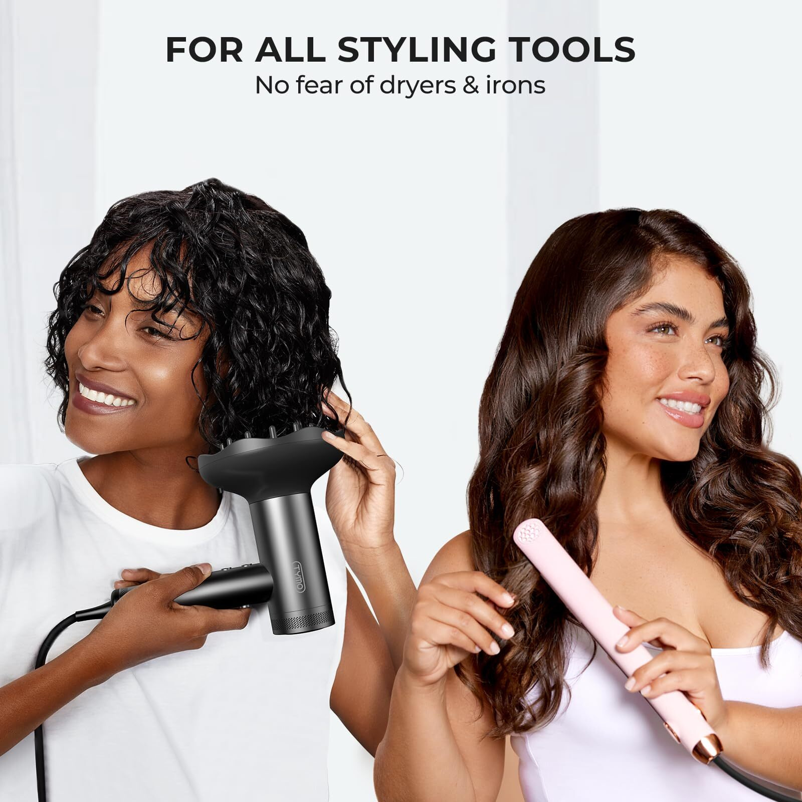 Tymo Heat Protectant Spray For Hair With Argan Oil For Styling Tools, Heat Protection Spray To Smooth & Hydrate, Natural Clean Formulation, Multi-Benefit Treatment, Lightweight For All Hair Types