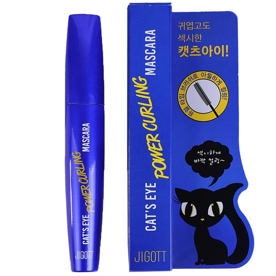 Jigott Cat's Eye Power Curling Mascara 0.42Oz/12G - Long Lashes For Feminine And Charming Look (Power Curling Mascara)