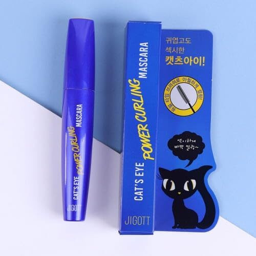 Jigott Cat's Eye Power Curling Mascara 0.42Oz/12G - Long Lashes For Feminine And Charming Look (Power Curling Mascara)