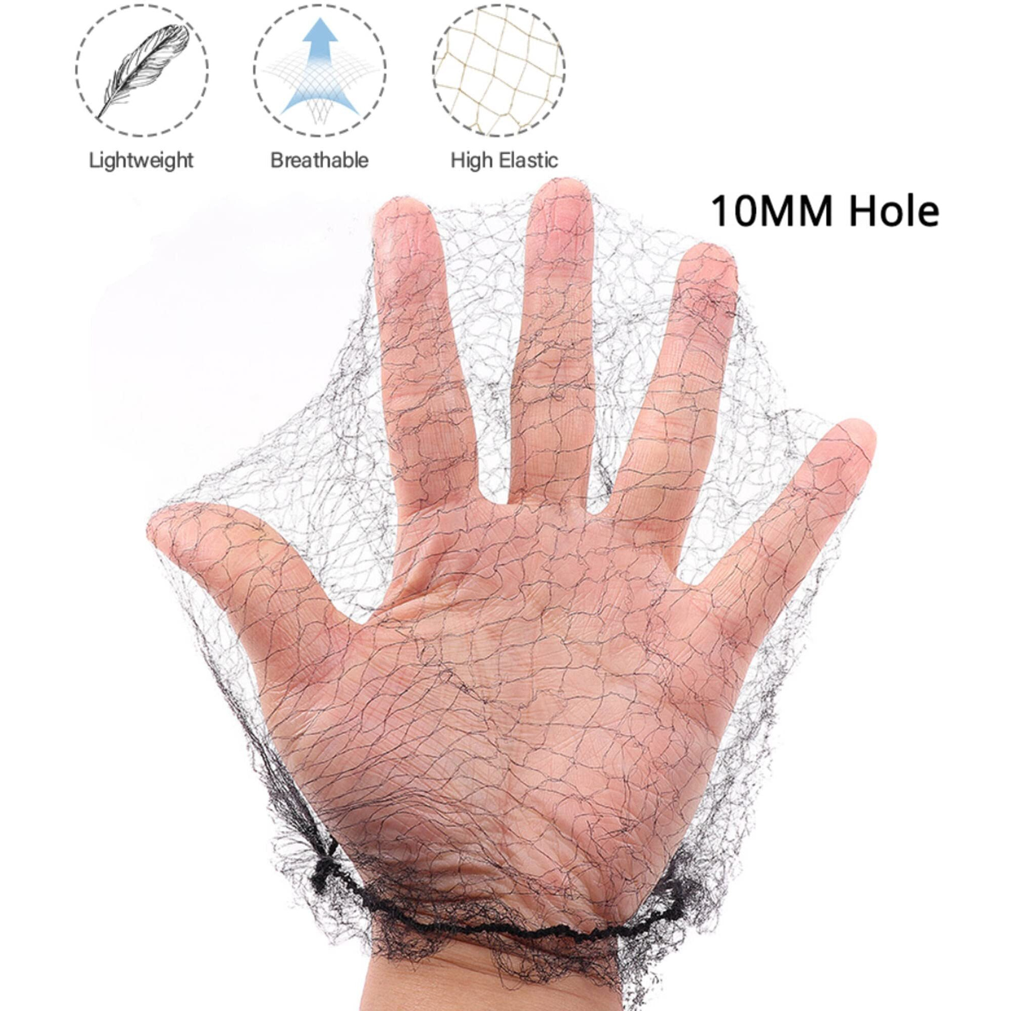 Ecojunmi Invisible Hair Nets For Long Hair, 100 Pcs 24 Inch Black Elastic Mesh Women Hairnets Wig Cap For Wigs Frontal Closure Hair Bun Sleeping Food Service (24 Inches)