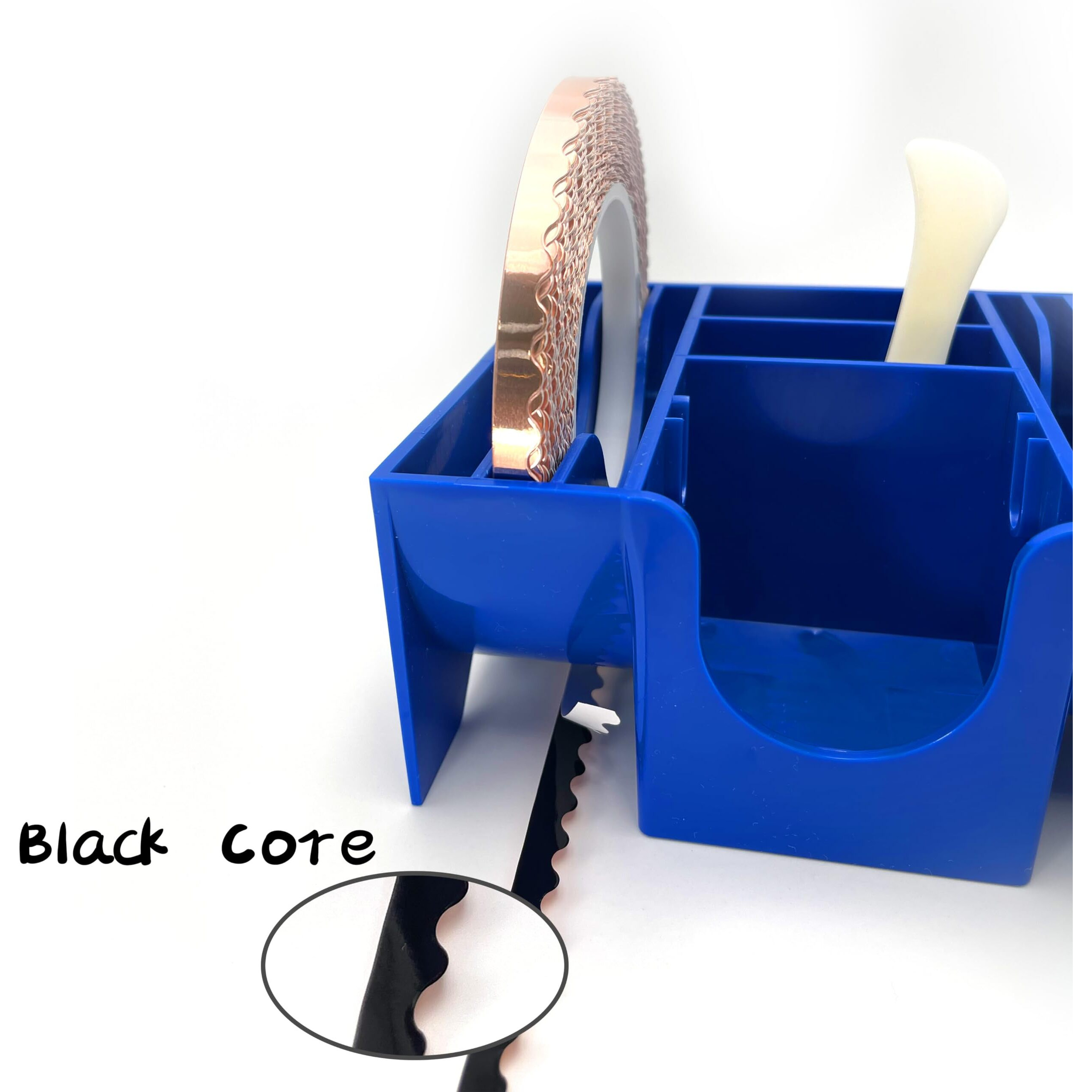 Artimuses Black Backed 1/4 Inch Scalloped Copper Foil Tape For Stained Glass, Diy Handicrafts, Crafting