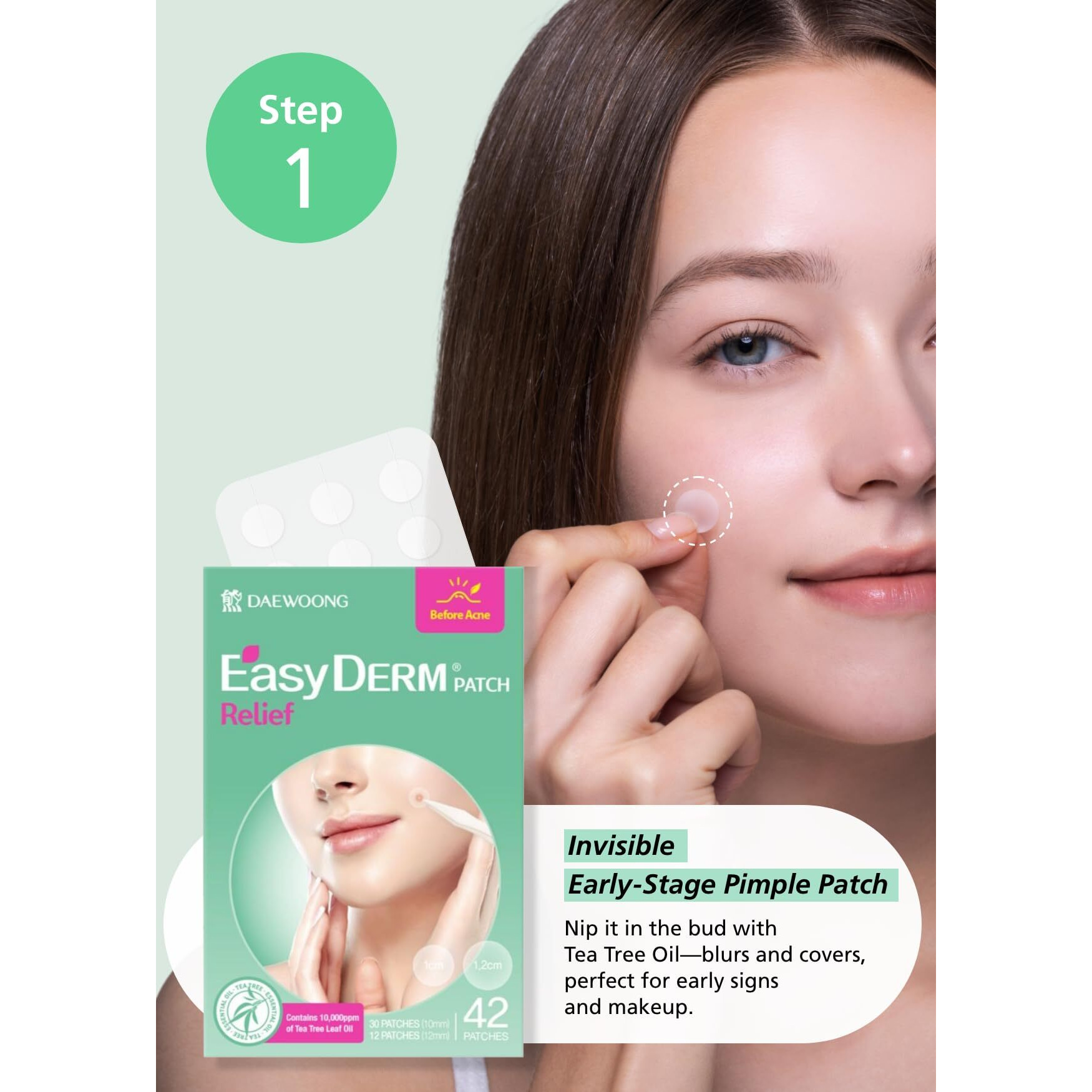 Easyderm 3 Types Of Pimple Patches 3-Type Gift Set, Acne Care Soluution, Korean Spot Patch To Cover ZitsQuick Calming(10Ea) + Relief(42Ea) + Beauty Patches(42Ea) Daewoong Pharmaceutical