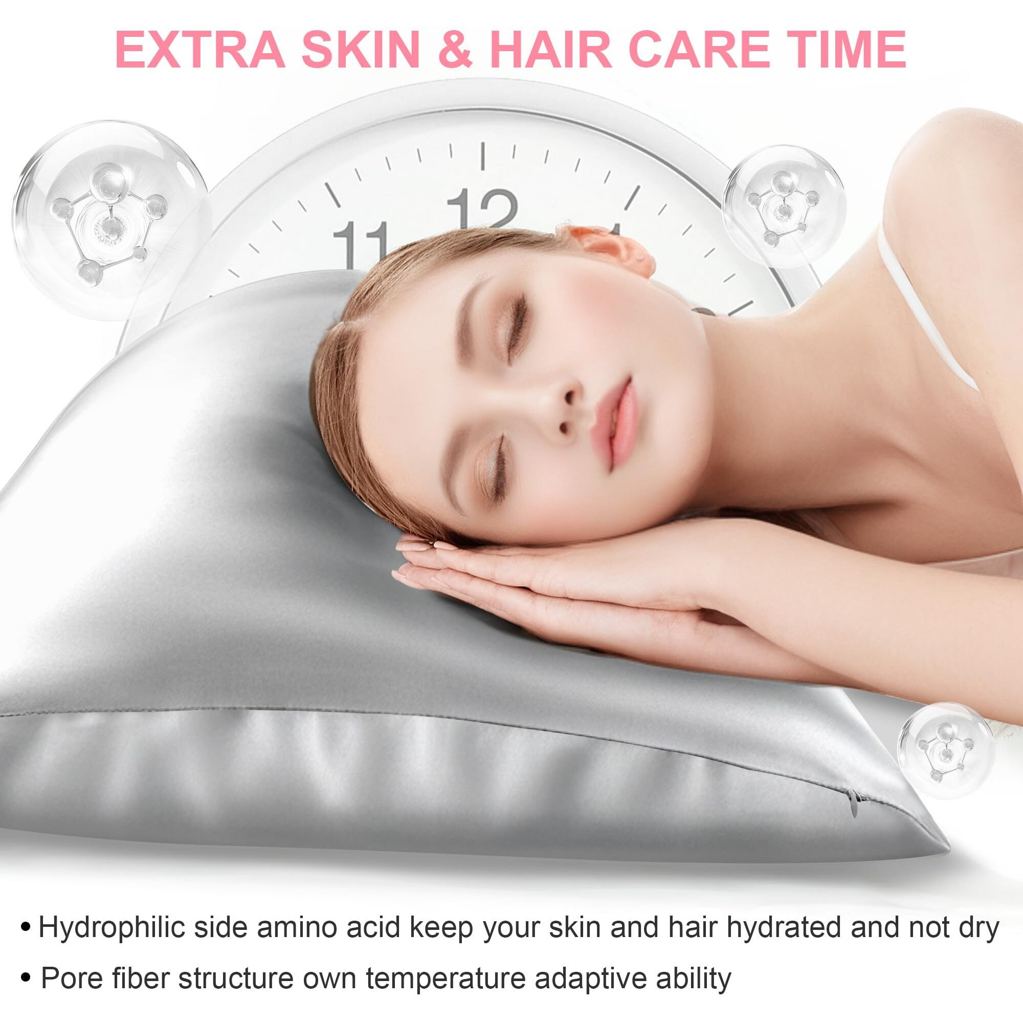 Mulberry Silk Pillow Cases 2 Pack Standard Size 20X26 Inches With Hidden Zipper, Ultra Smooth And Soft Breathable Cooling Silk Satin Pillowcase Set Of 2, Better For Hair And Skin, Gifts For Women Men