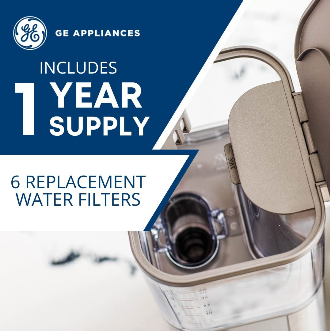 Ge Appliances Replacement Carbon Coffee Filter Cartridges, 6-Pack, Univ1Cfltr6Pk