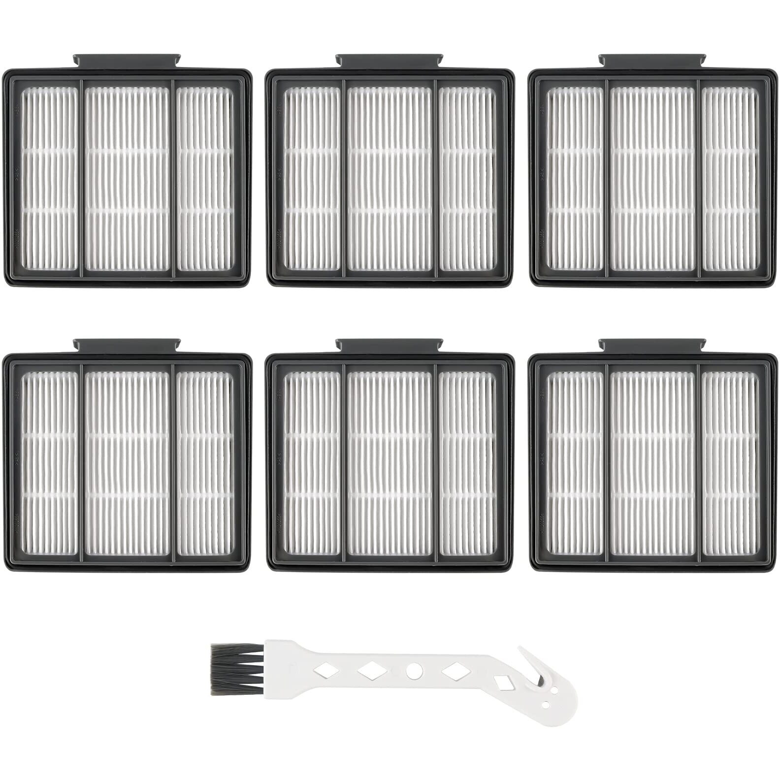 6Pack Rvffk950 Filter For Shark Robot Vacuum Filter Replacement By Techecook - Fit For Shark Ion Robot R85 Rv850,Rv700_N, Rv720_N, Rv851Wv And Iq Robot R101Ae, Av970, Av1002Ae, Av1010Ae Ur1005Ae