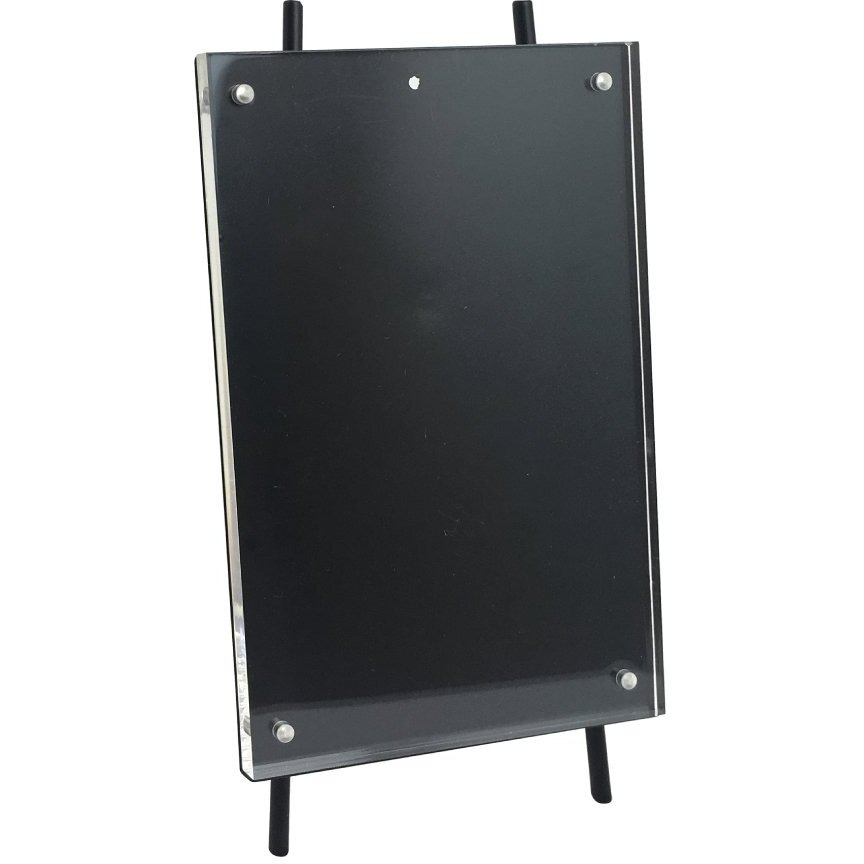 Isaac Jacobs 5X7 Black Magnetic Acrylic Metal Easel Frame (5X7 Vertical) (Black)