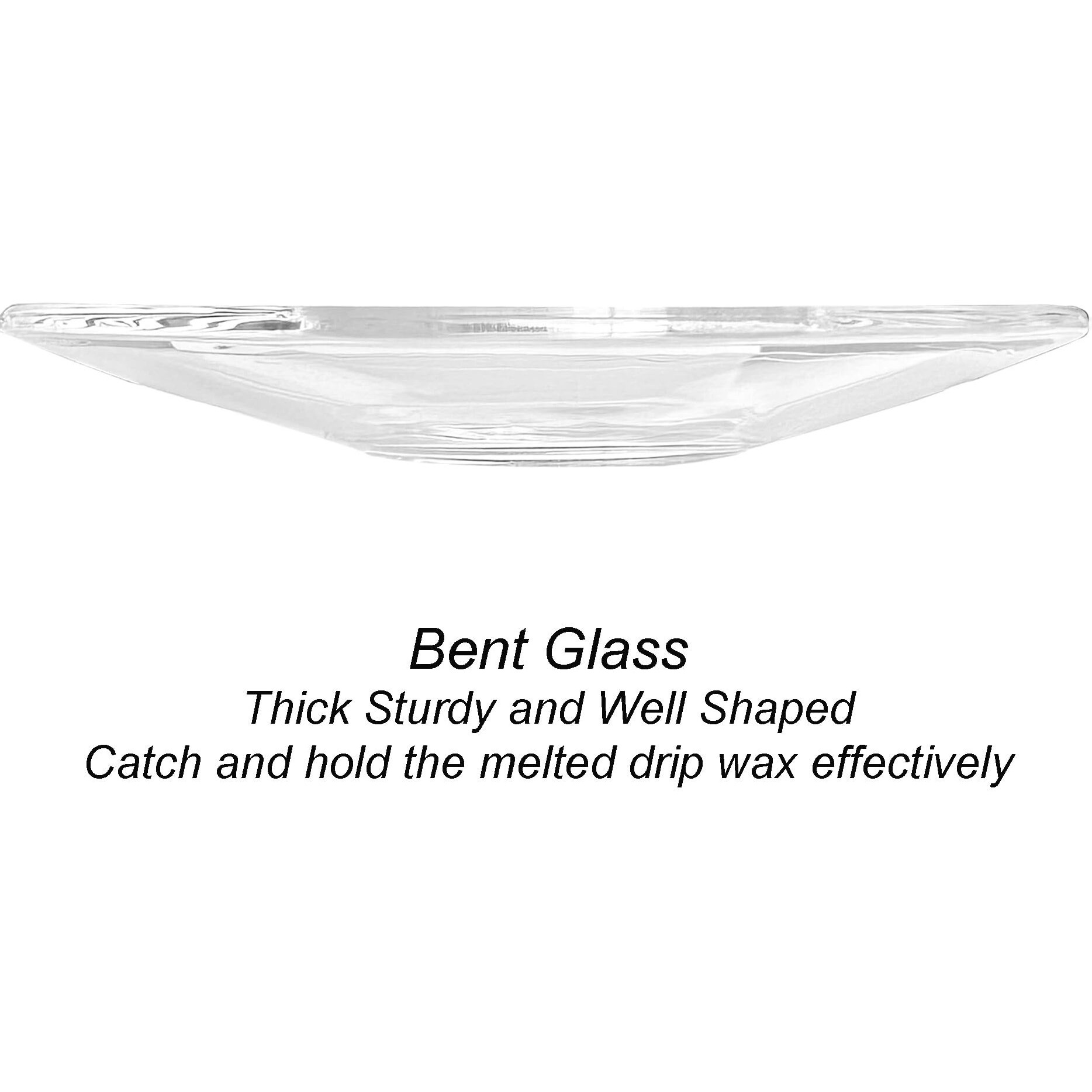 Vgeuna 12 Pieces Bent Glass Candle Bobeches, Candle Rings, Bobeches For Candlestick Holders (Round)