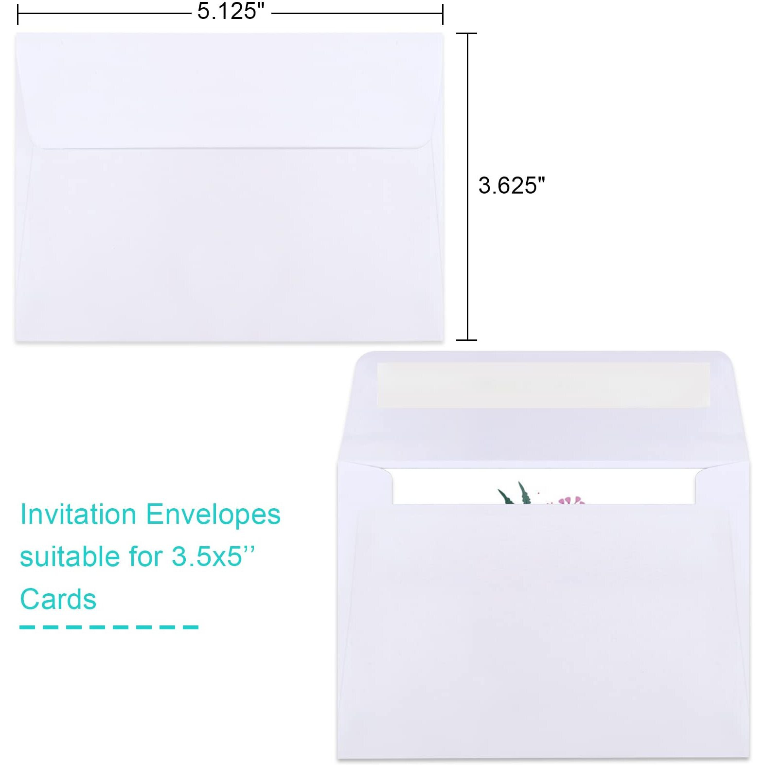 90 Packs A1 Envelopes, 3.625X5.125" Envelopes White, Small Envelopes Rsvp Envelopes, Envelopes Self Seal For Weddings, Photos, Postcards, Greeting Cards, Mailing