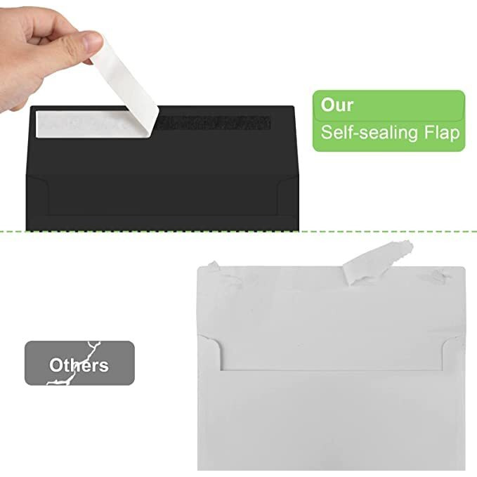 70 Packs A4 Envelope, Black A4 Envelopes, 4X6 Photo Envelopes For Invitations, Envelopes Self Seal For Weddings, Baby Shower, Photos, Postcards, Greeting Cards, Mailing