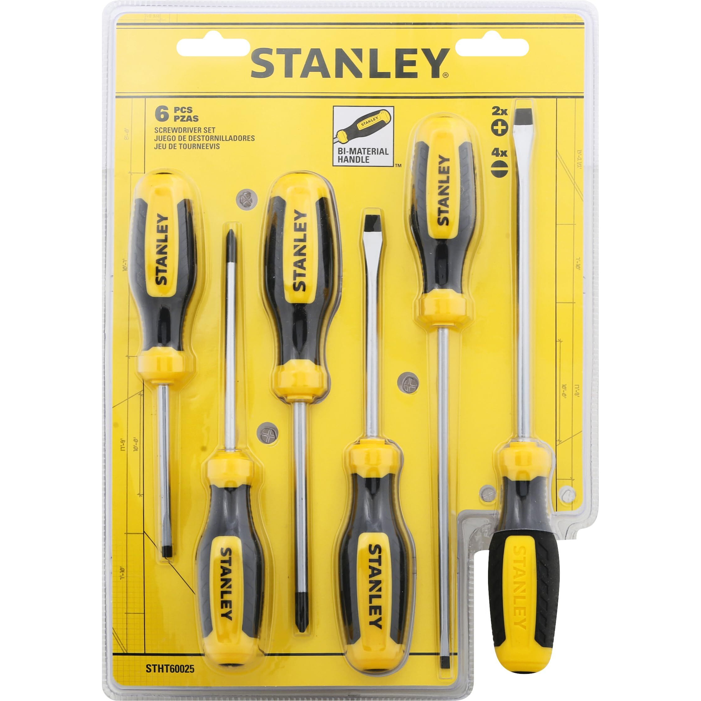 Stanley Stht60025 Fluted Standard Screwdriver Set, 6-Piece