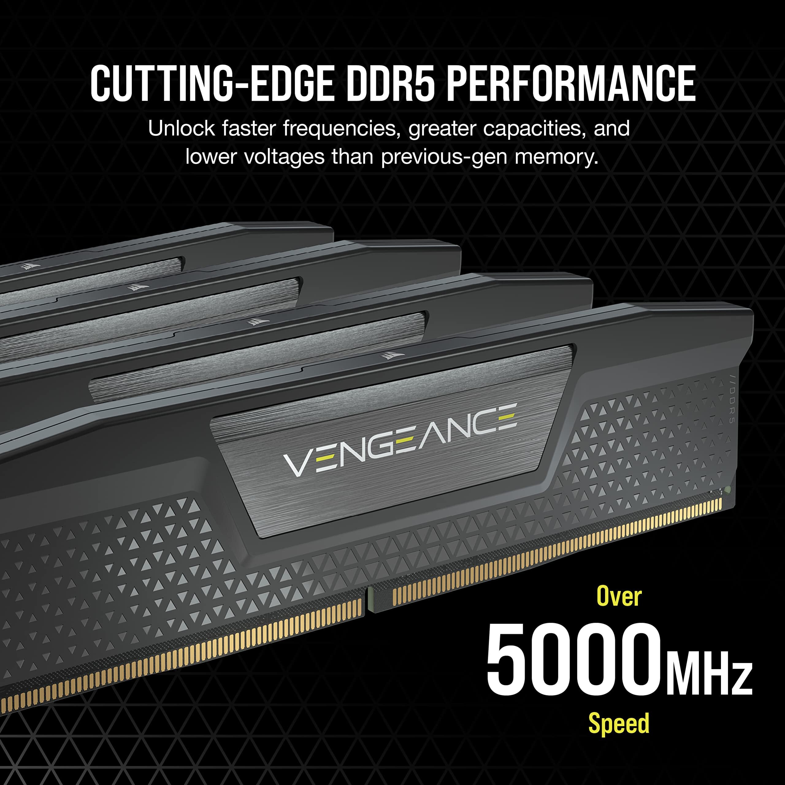 Corsair Vengeance Ddr5 Ram 32Gb (2X16Gb) 6000Mhz Cl30 Intel Xmp Icue Compatible Computer Memory - Black (Cmk32Gx5M2B6000C30)