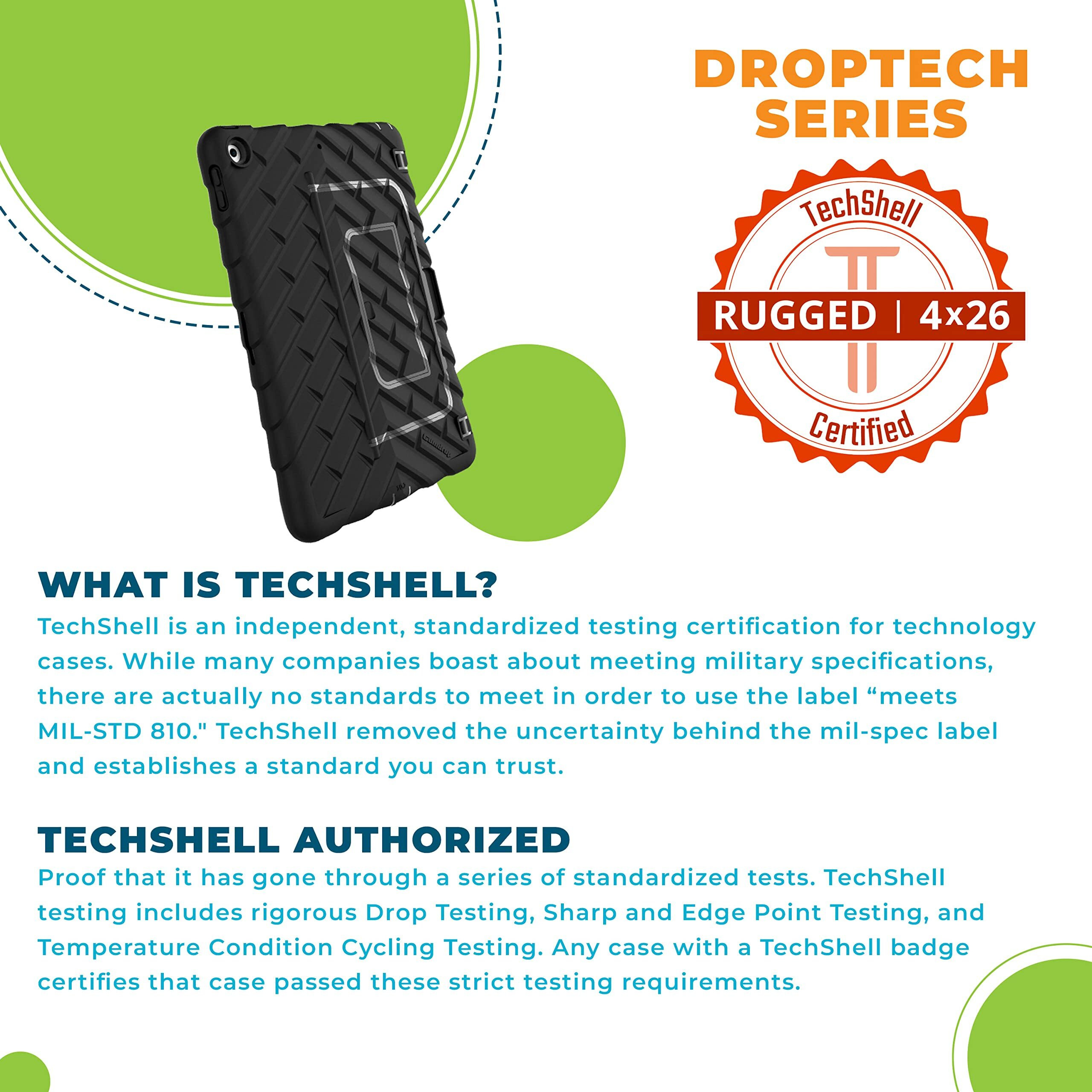 Gumdrop Hideaway Case Fits Apple Ipad 9Th | 8Th | 7Th Gen (10.2-Inch) Designed For K-12 Students Teachers And Classrooms - Drop Tested Rugged Shockproof Bumpers For Reliable Device Protection - Black