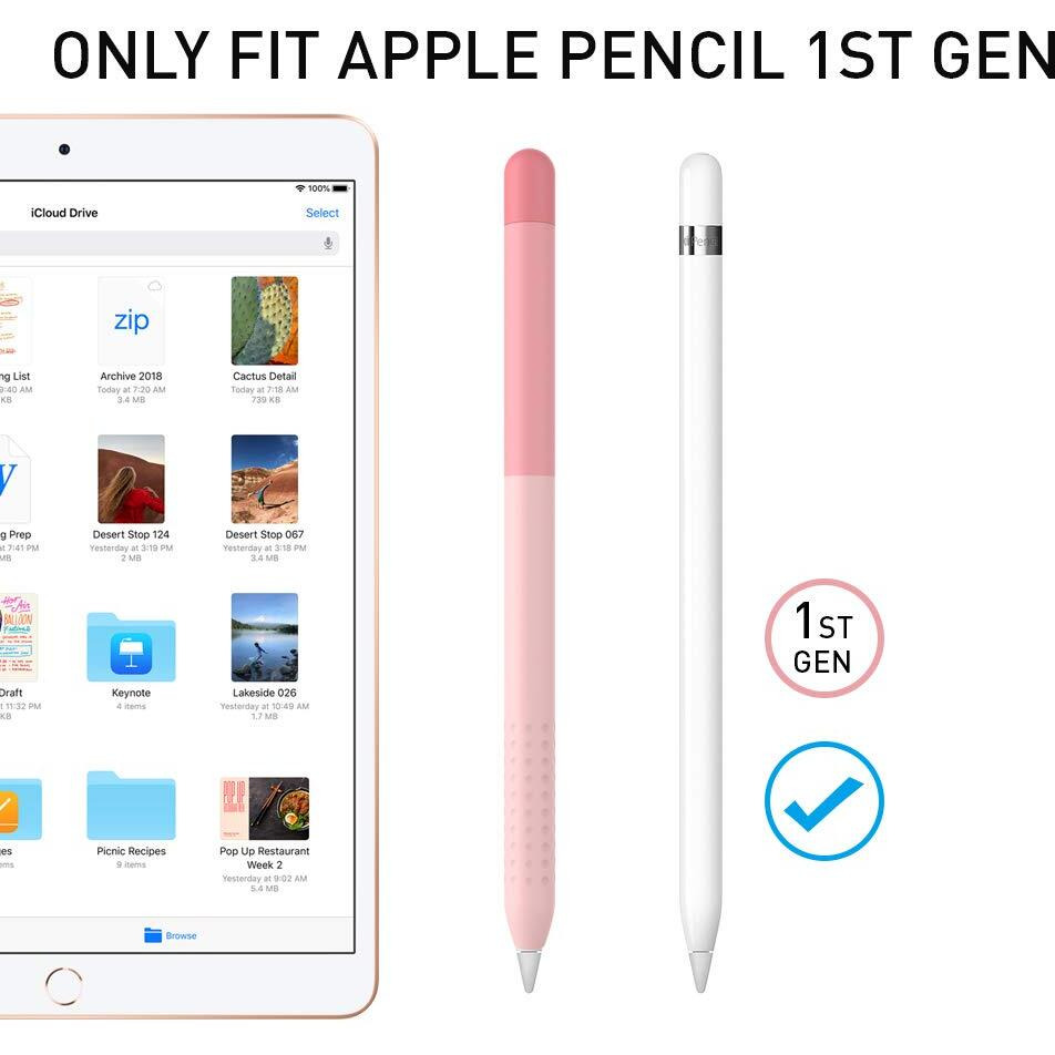 Delidigi Pencil Case Compatible With Apple Pencil 1St Generation Case, Gradient Color Silicone Protective Case Sleeve Cover Accessories For Apple Pencil 1St Gen