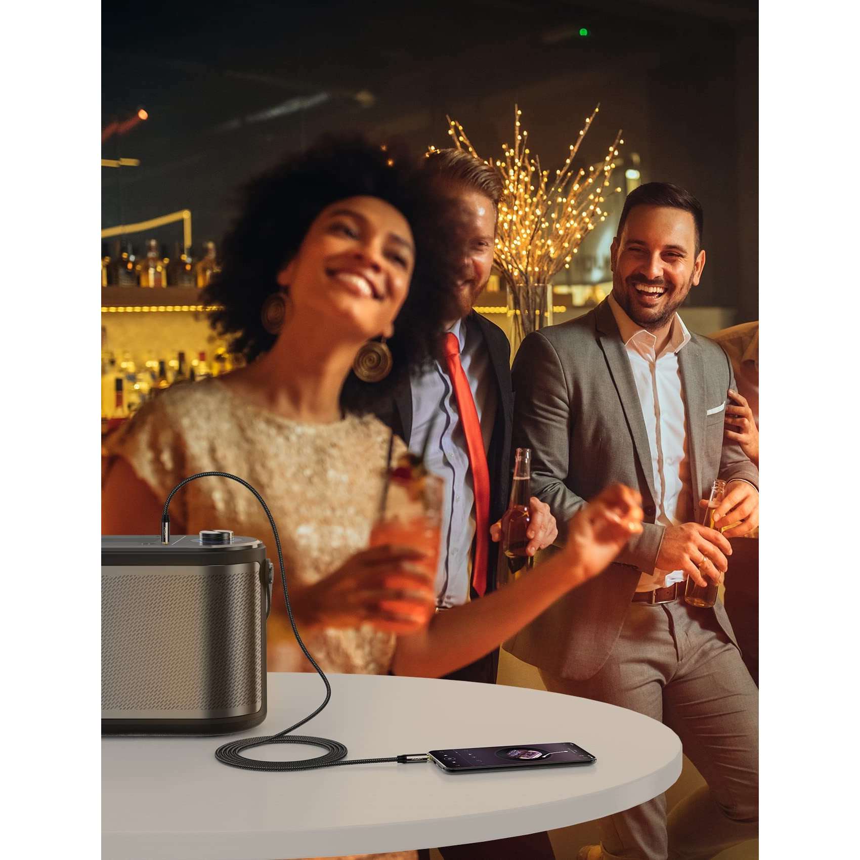 Vioy Aux Cable (30 Ft), [Copper Shell, Hi-Fi Sound] 3.5 Mm Male To Male Braided Auxiliary Cord Compatible With Headphone, Smartphone, Home/Car Stereo, Speaker, Echo & More