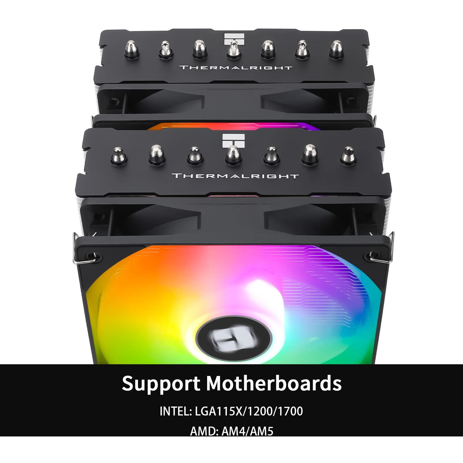 Thermalright Phantom Spirit 120 Se Argb Cpu Air Cooler, 7 Heatpipes Cpu Cooler,Dual 120Mm Pwm Fans, For Amd Am4/Am5/Intel 1851/1700/1150/1151/1200
