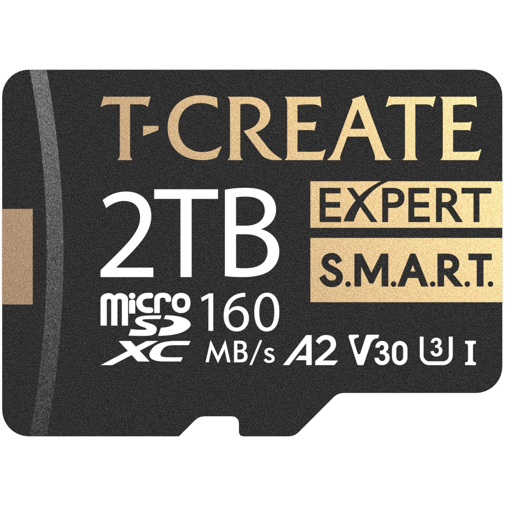 Teamgroup T-Create Smart A2 2Tb Micro Sdxc U3 V30 4K R/W Speed Up To 160/150 Mb/S High Speed Flash Memory Card For Creators, Compatible With Gopro, Insta360 Ttcs2Tia2V3003