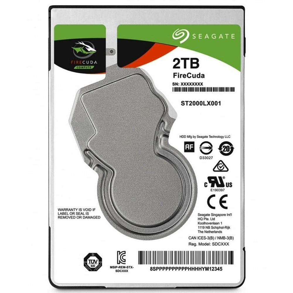 Seagate (St2000Lx001) Firecuda 2Tb Solid State Hybrid Drive Performance Sshd - 2.5 Inch Sata 6Gb/S Flash Accelerated For Gaming Pc Laptop
