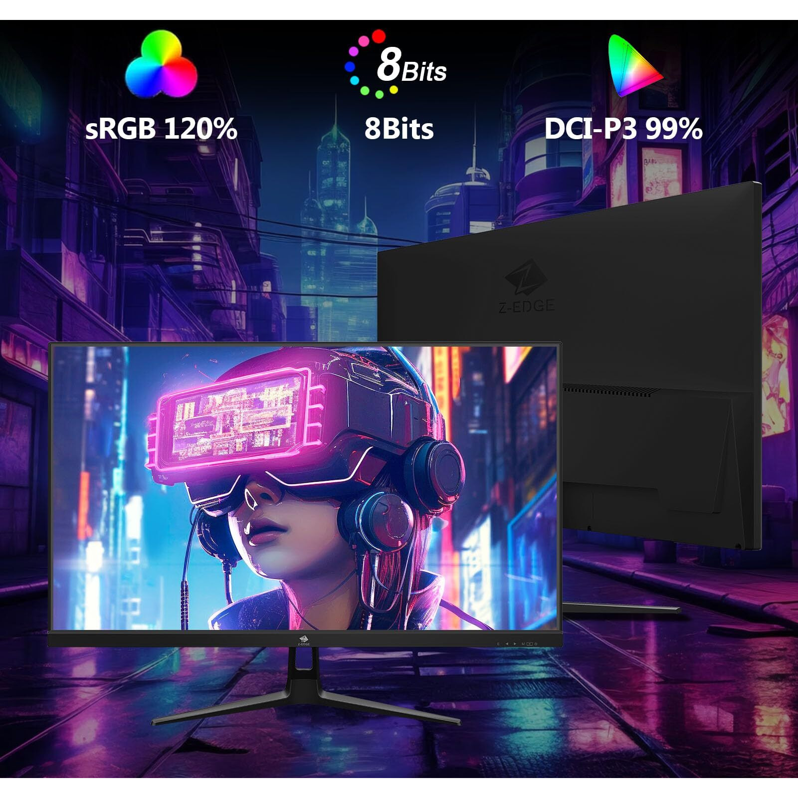 Z-Edge 27-Inch Gaming Monitor 1920X1080 Ips 240Hz Gaming Monitor 1Ms Frameless Led, Ug27Pj Amd Freesync Premium Display Port Hdmi