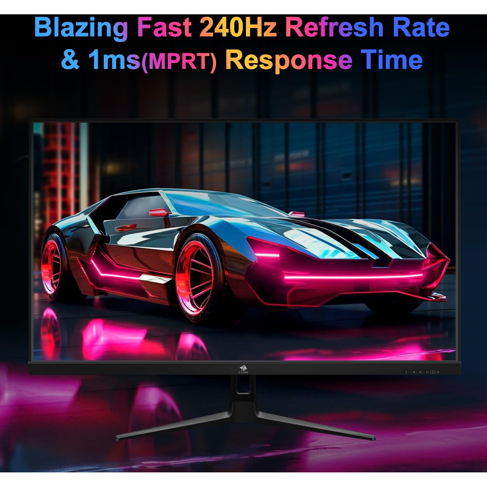 Z-Edge 27-Inch Gaming Monitor 1920X1080 Ips 240Hz Gaming Monitor 1Ms Frameless Led, Ug27Pj Amd Freesync Premium Display Port Hdmi