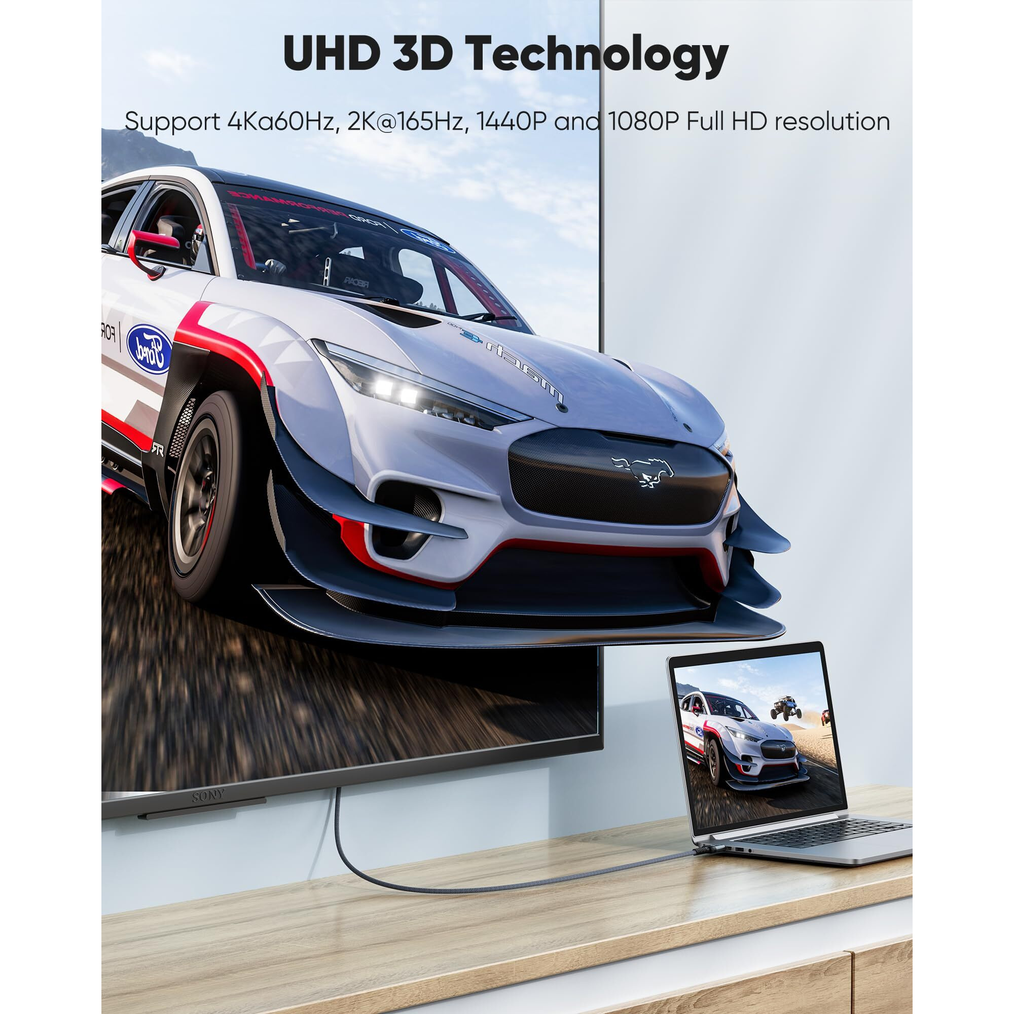 Highwings Mini Hdmi To Hdmi Cable 10Ft, 4K 60Hz High Speed Hdmi To Mini Hdmi Cable Male Bi-Directional 2.0 Cord, For Hdtv, Tablet, Camera And Camcorder [Aluminum Shell, Nylon Braided]