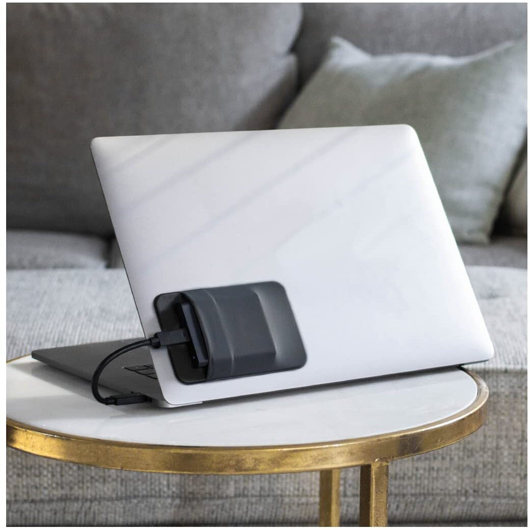 Slipdrive - Portable Hard Drive Sleeve For Laptop - Ssd Solid State Drive - Reusable Adhesive - Stick On External Hard Drive Carrying Case - Pocket Pouch (Small, Black)