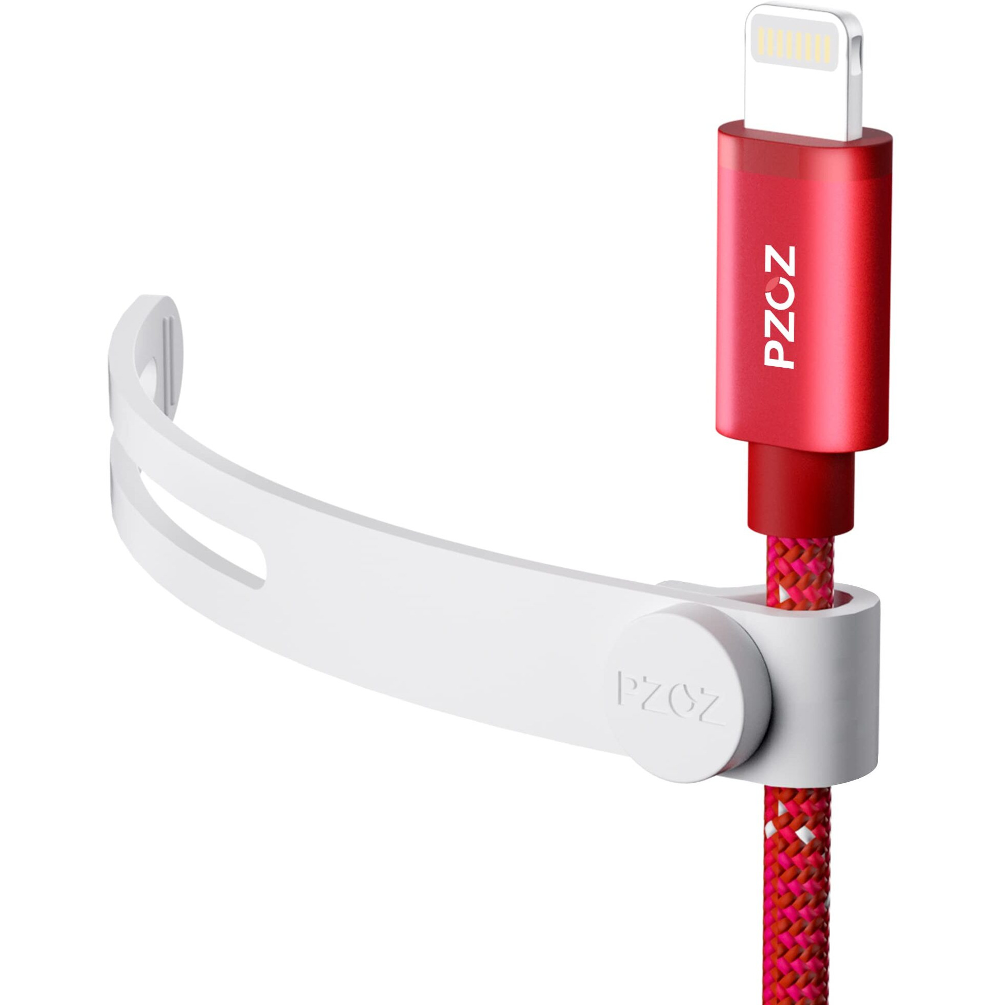 Pzoz (10 Pcs) Reusable Cable Ties, Elastic Silicone Cord Organizer Straps Keeper Management Holder For Iphone Charging Cable Charger Wire Labels Desk Car And Travel Accessories (White)