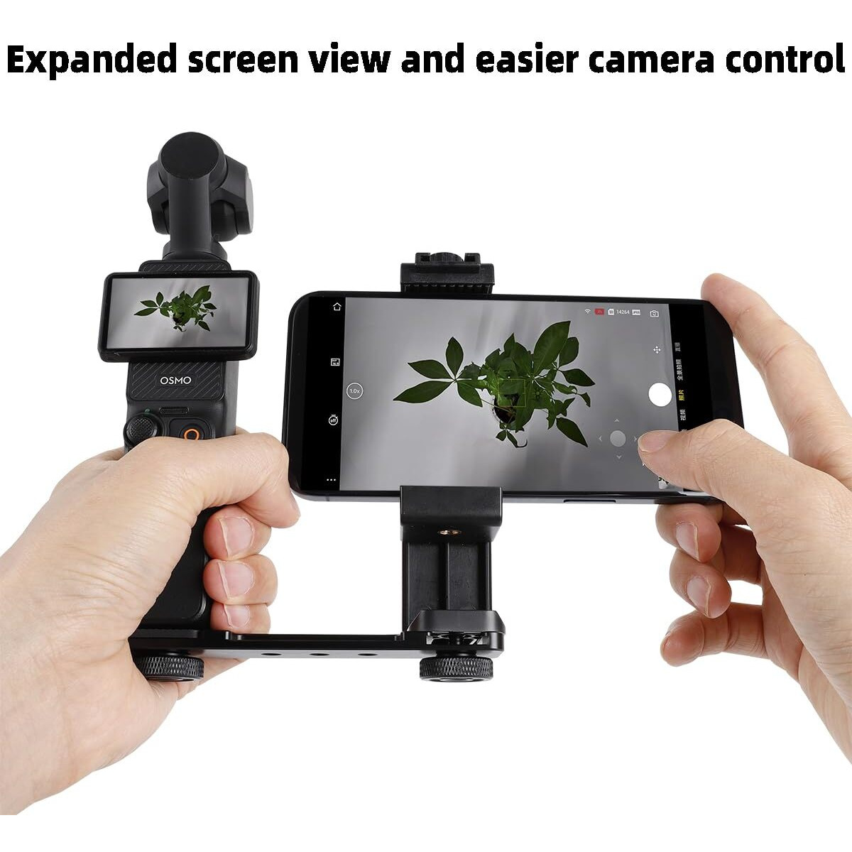 Phone Holder For Dji Osmo Pocket 3, Cell Phone Mount Expansion Accessories With 1/4" Thread Hole Used With Tripod And Extension Rod