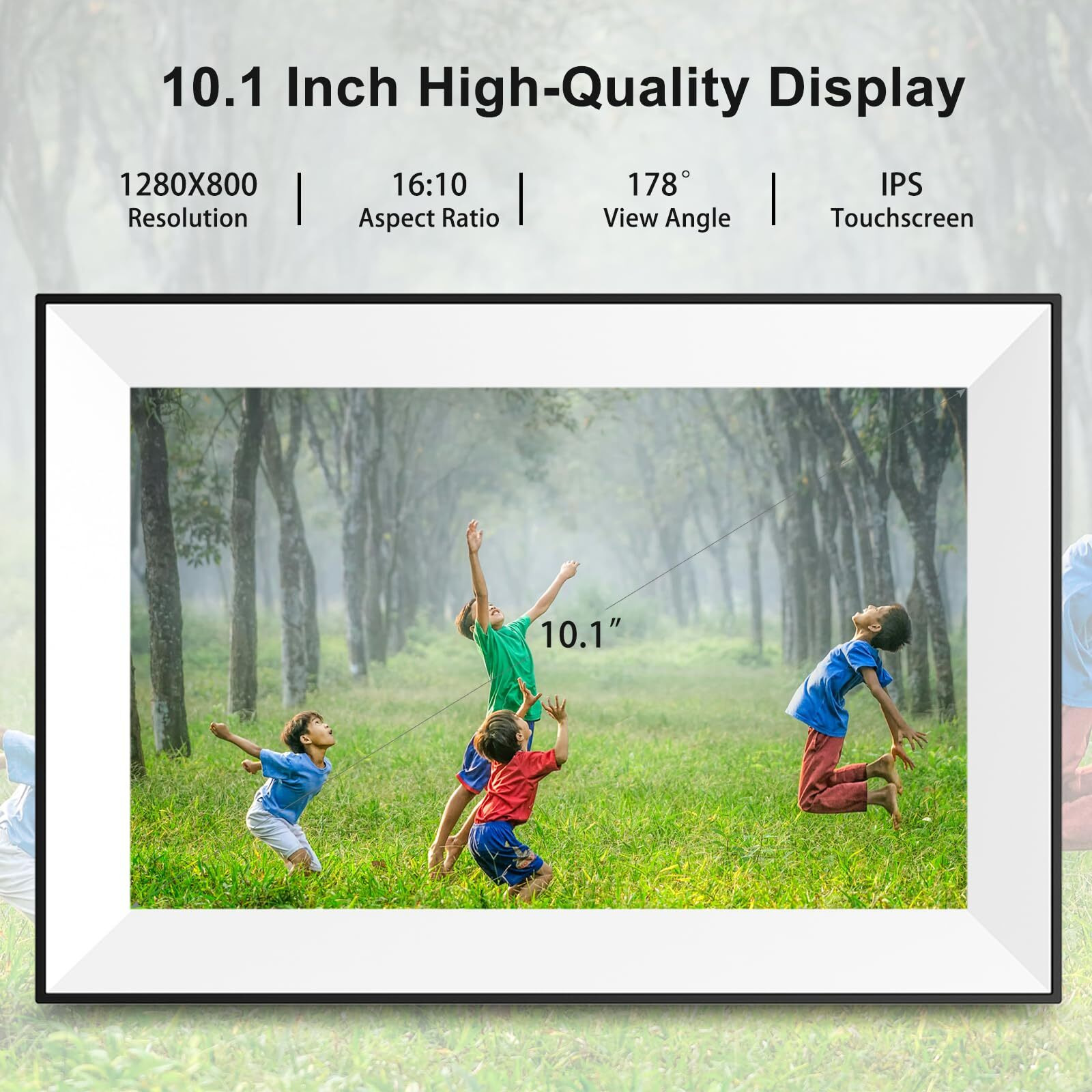 10.1 Inch Wifi Digital Picture Frame,Digital Photo Frame Load Picture And Video From Phone To Electronic Picture Frame, Sd Card,Touch Screen,Auto-Roate, For Mom