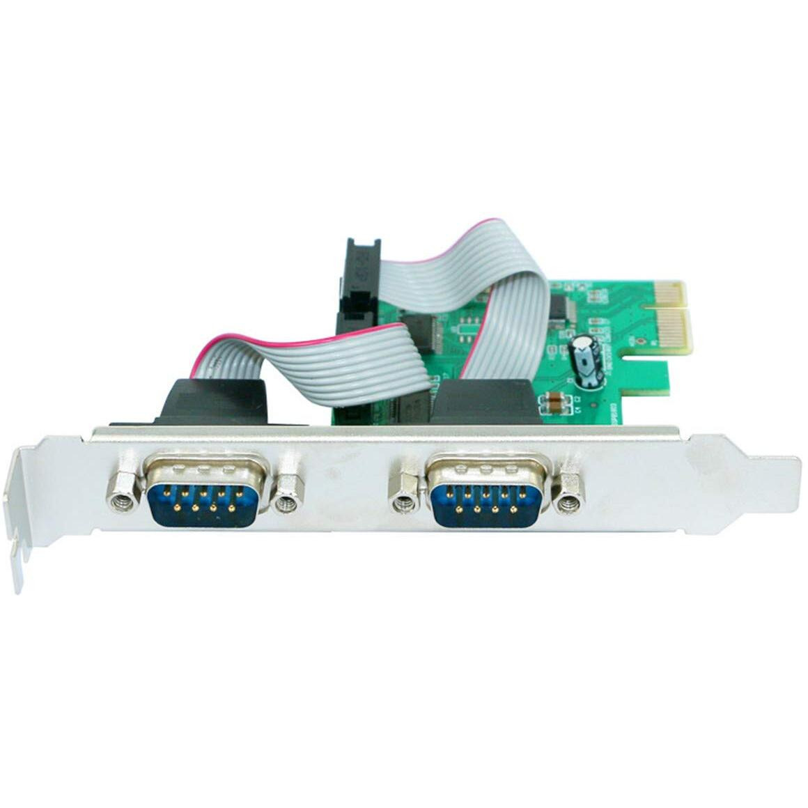 Eliater 2-Port Pcie Serial Expansion Card With Industrial Db9 Rs232 Com Ports, 16C550 Uart Wch382 Chip For Windows Xp, Vista,7, 8.X, 10, 11 32/64Bit And Linux Pcs, Low Bracket Included