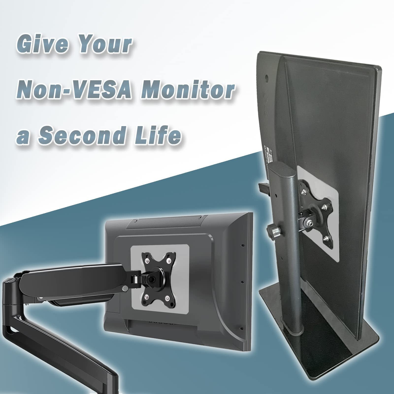 Universal Monitor Vesa Mount Adapter For Non-Vesa 13-27 Inch Computer Monitors Tablets Ipad Vesa Mounting Arm Stand Bracket Kit 75X75Mm