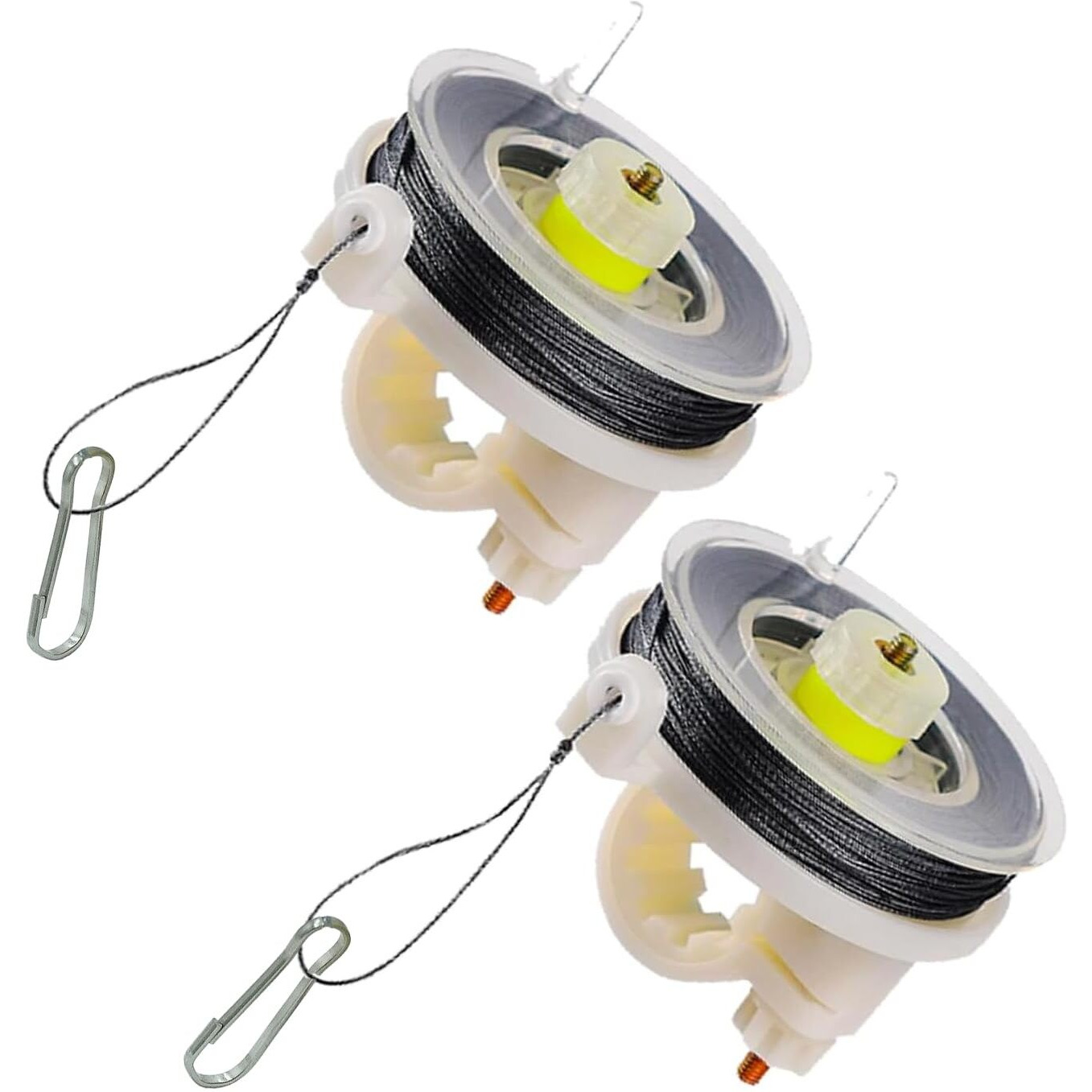 Trip Alarm Co Kevlar Trip Wire On Reusable Reel (2 Pack) - Early Warning Perimeter Defense For All Devices - 85Ft Silicon Coated Kevlar Line On Easy Wind Reel For Camping & Security