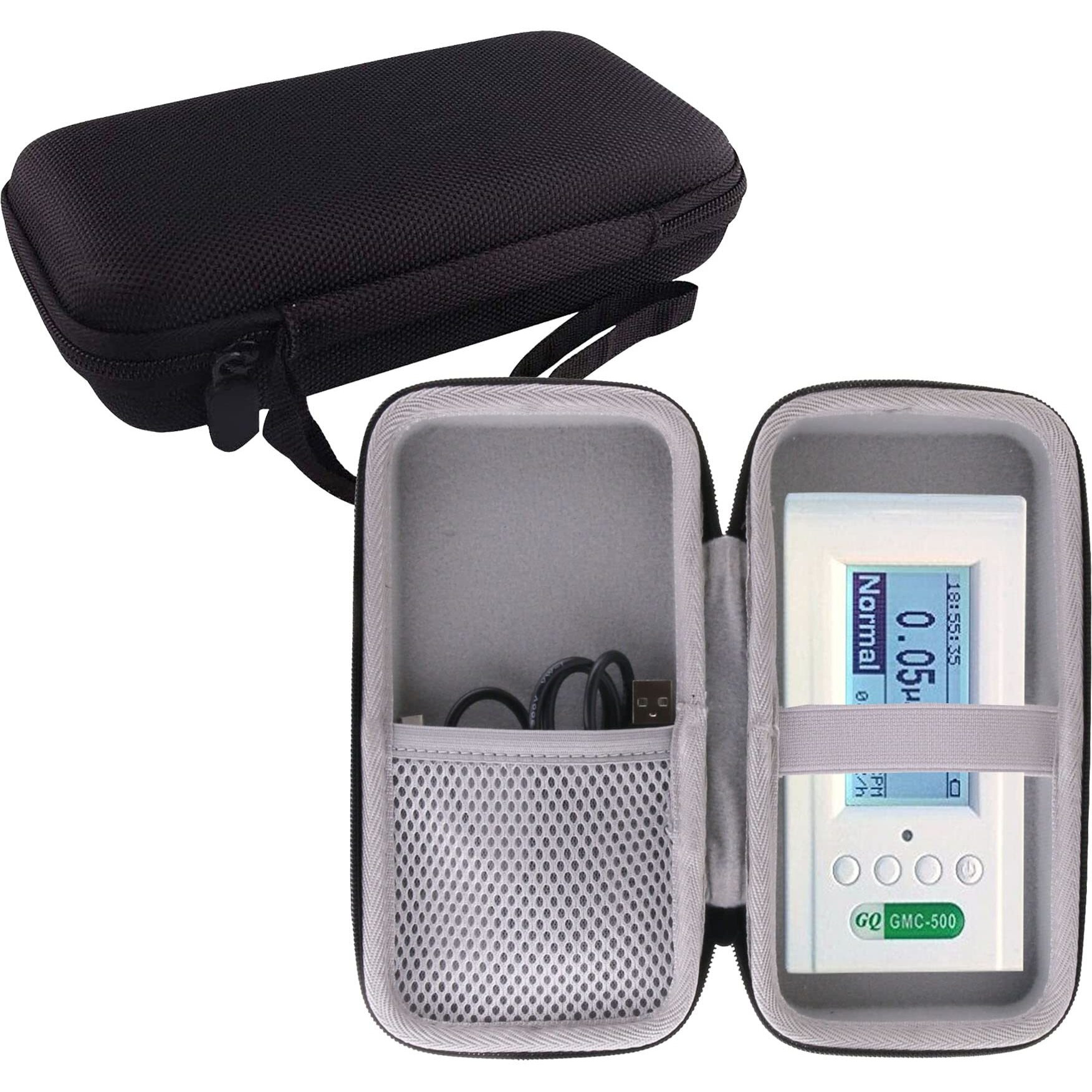 Werjia Hard Carrying Case Compatible With Gq Gmc-500Plus/Emf-390/Gmc-600Plus Radiation Detector