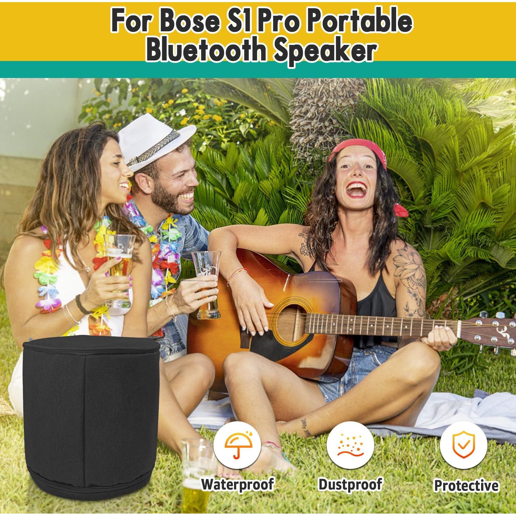 For Bose S1 Pro Bluetooth Speakers Cover, Case For Bose Speaker With Handle Flap, Speaker Cover Protects Speakers When Travelling,Party And At Parties, Waterproof And Dustproof