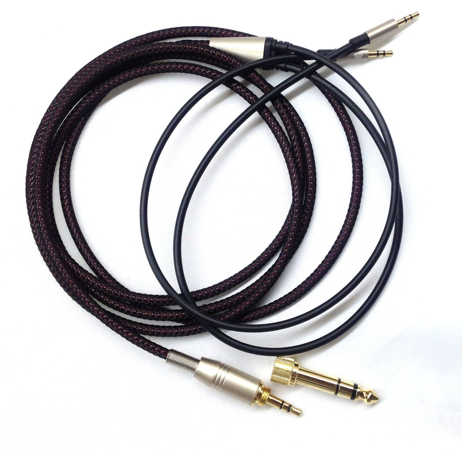 New Neomusicia Replacement Cable Compatible With Hifiman He400S, He-400I, He-400I(2.5Mm Plug Version), He560, He-350, He1000, He1000 V2 Headphone 3.5Mm And 6.35Mm To Dual 2.5Mm Jack Male Cord 1.2M/4Ft