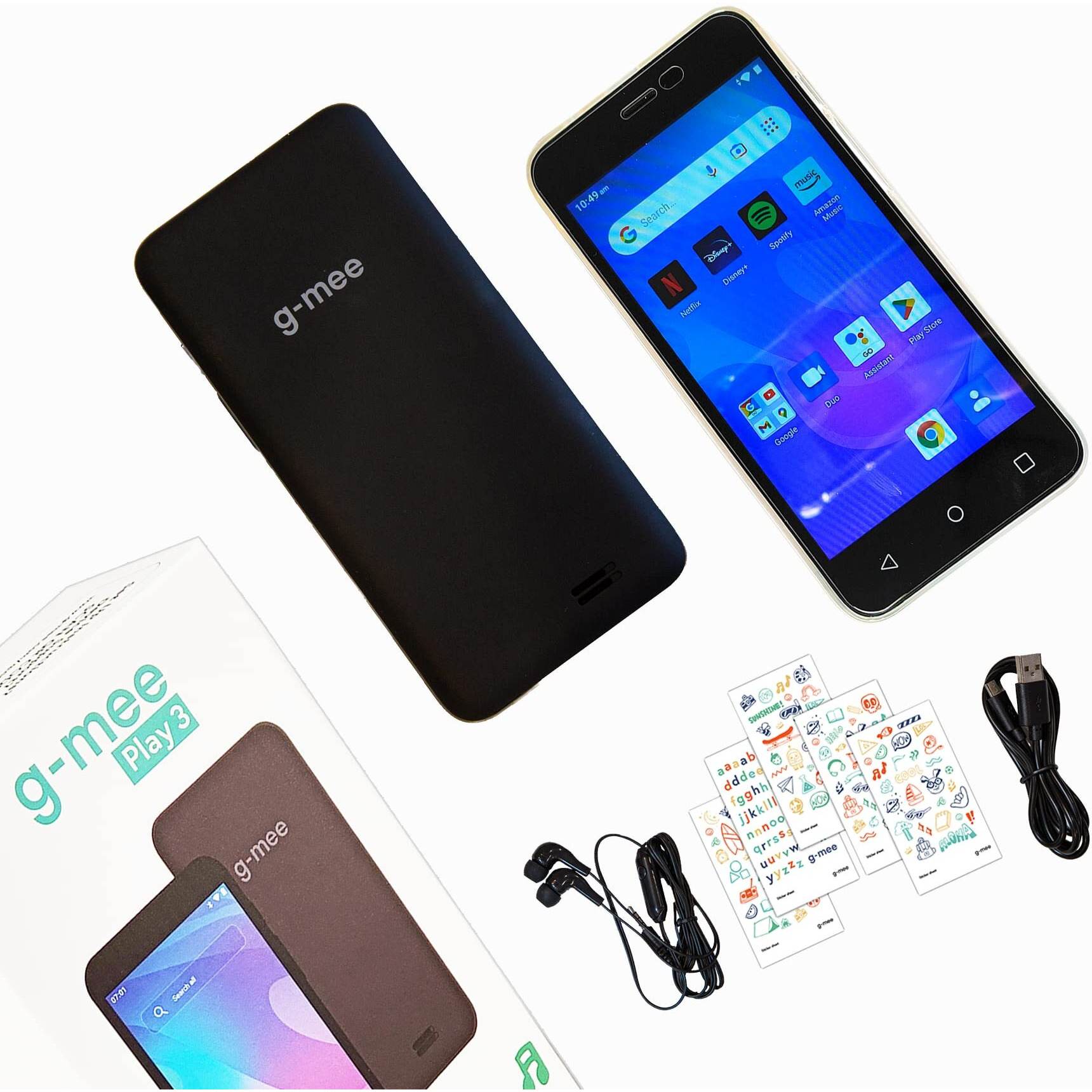 G-Mee Play 3-Smartplayer (Not A Smartphone) For Kids- Android Ipod, Mp3 Player With Bluetooth And Wifi, Spotify Player, Music Player, Mp4 Player & More -Kids' Safe Device W/Parental Controls