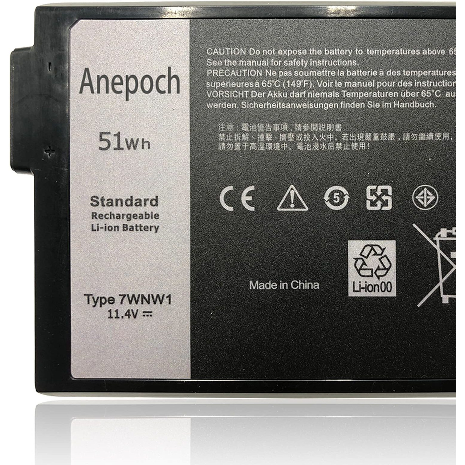 Anepoch 7Wnw1 Laptop Battery Replacement For Dell Latitude 7424 5424 5420 Rugged Extreme Series Notebook Dmf8C 0Dmf8C 11.4V 51Wh 4342Mah 3-Cell