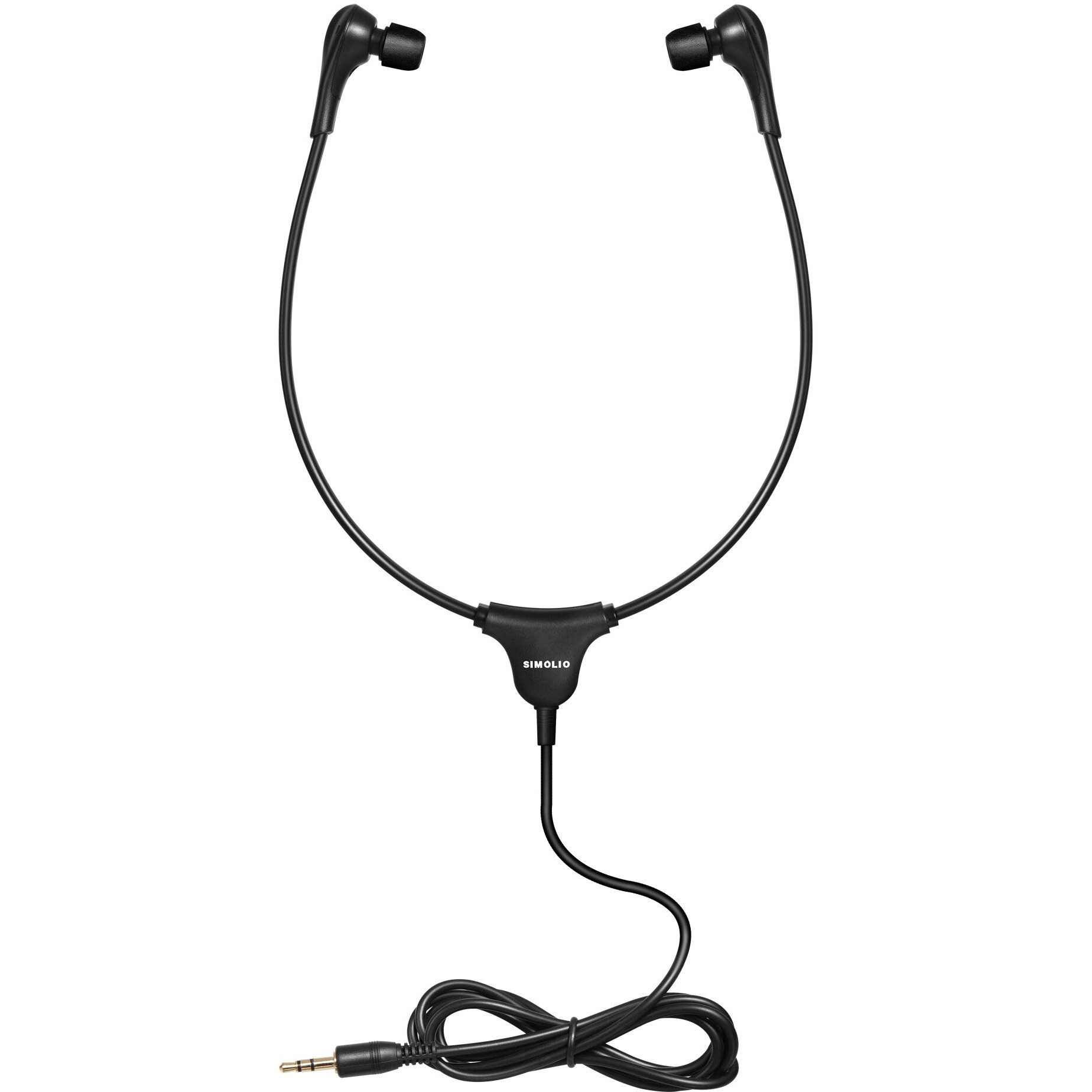 Simolio Wired Noise Isolating Stethoscope Headset With Soft Eartips,Replacement Under-Chin Earphone For Wireless Tv Speaker Sm-621 Sm-621D For Quiet Tv Listening