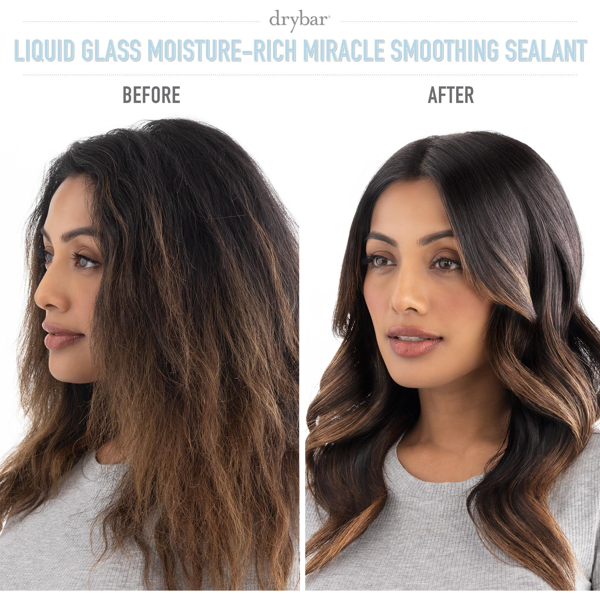 Drybar Liquid Glass Moisture-Rich Miracle Smoothing Sealant For Coarse Hair | Heat Protectant For Hair, Lasts Through 3 Washes For Long-Lasting Frizz Resistance And High-Shine Finish