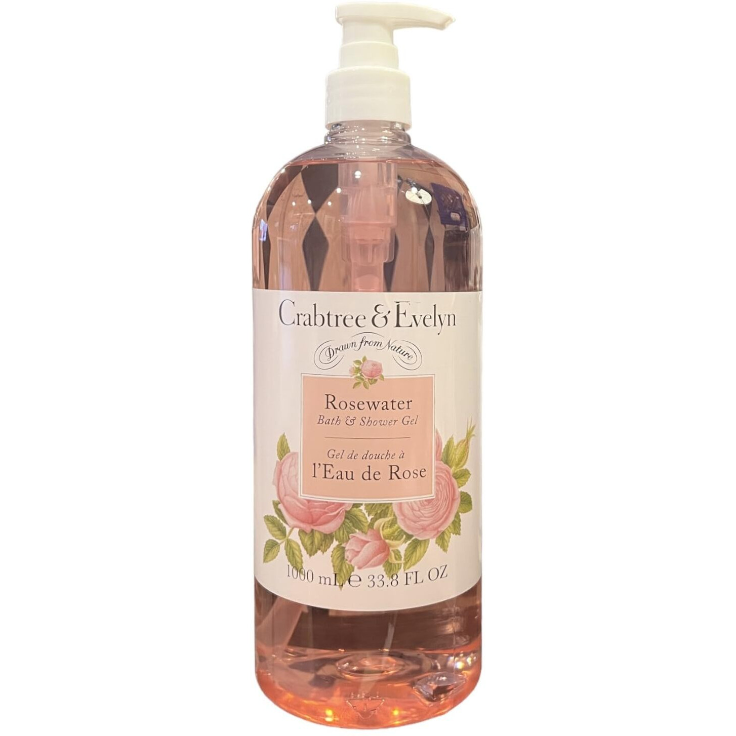 Crabtree & Evelyn Rosewater Bath And Shower Gel Jumbo Size 33.8 Fl Oz