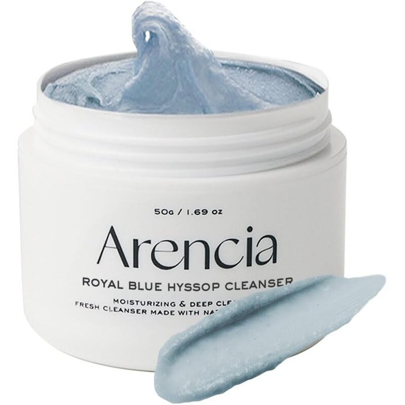 Arencia Korean Rice Mochi Face Cleanser & Daily Scrub - Moisturizing, Brightening & Deep-Cleansing - All Skin Types, Vegan, Organic - With Rice Powder, Rice Water & Green Tea (1.76Oz)