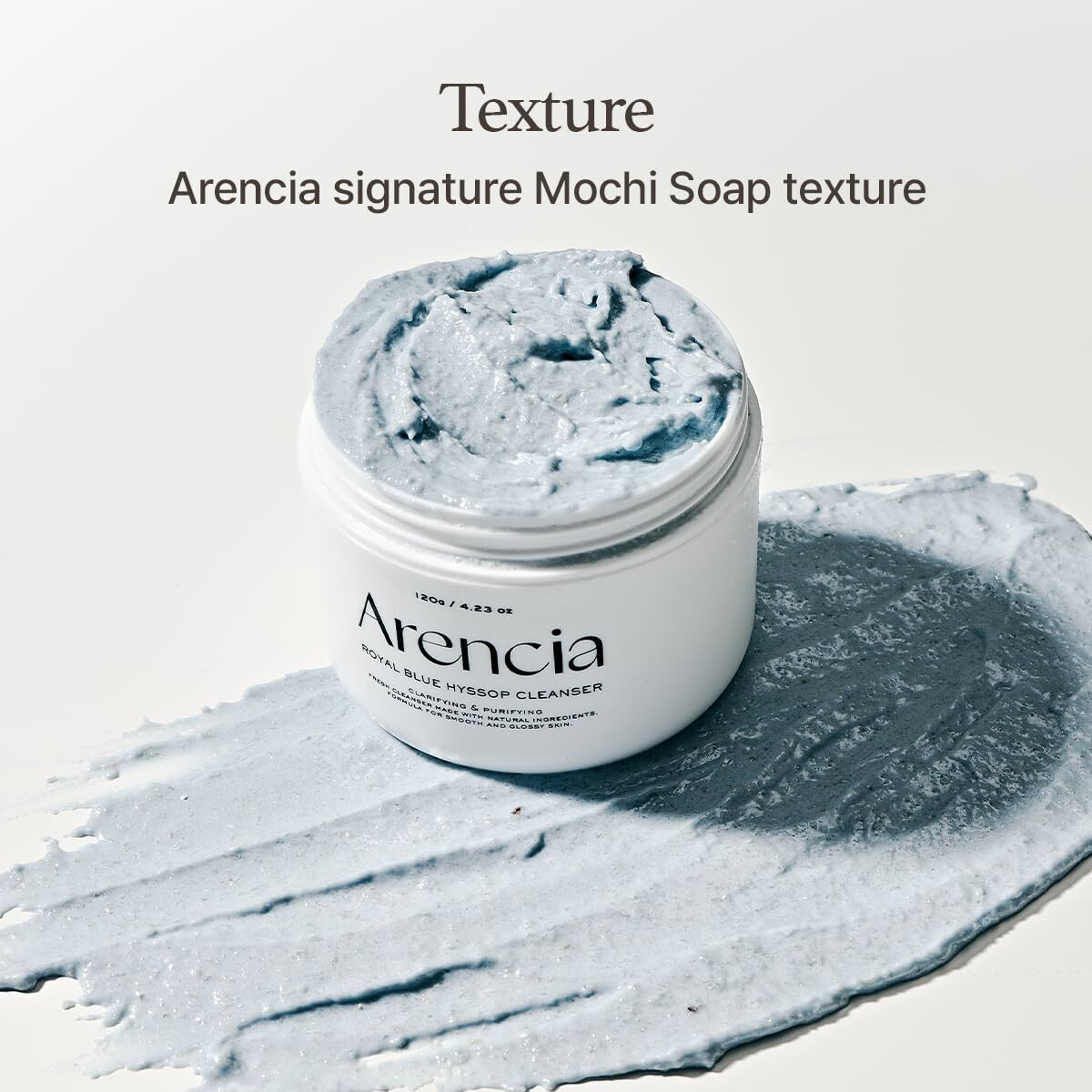 Arencia Korean Rice Mochi Face Cleanser & Daily Scrub - Moisturizing, Brightening & Deep-Cleansing - All Skin Types, Vegan, Organic - With Rice Powder, Rice Water & Green Tea (1.76Oz)