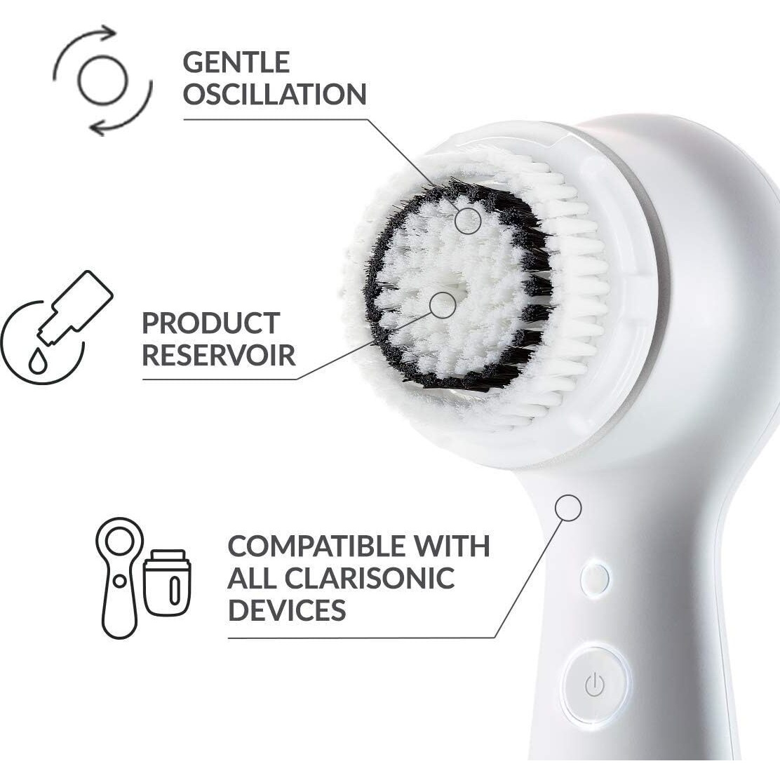 Evetree Sensitive Facial Cleansing Brush Head Replacement Compatible With Clarisonic Mia 1, Mia 2, Mia Fit, Alpha Fit