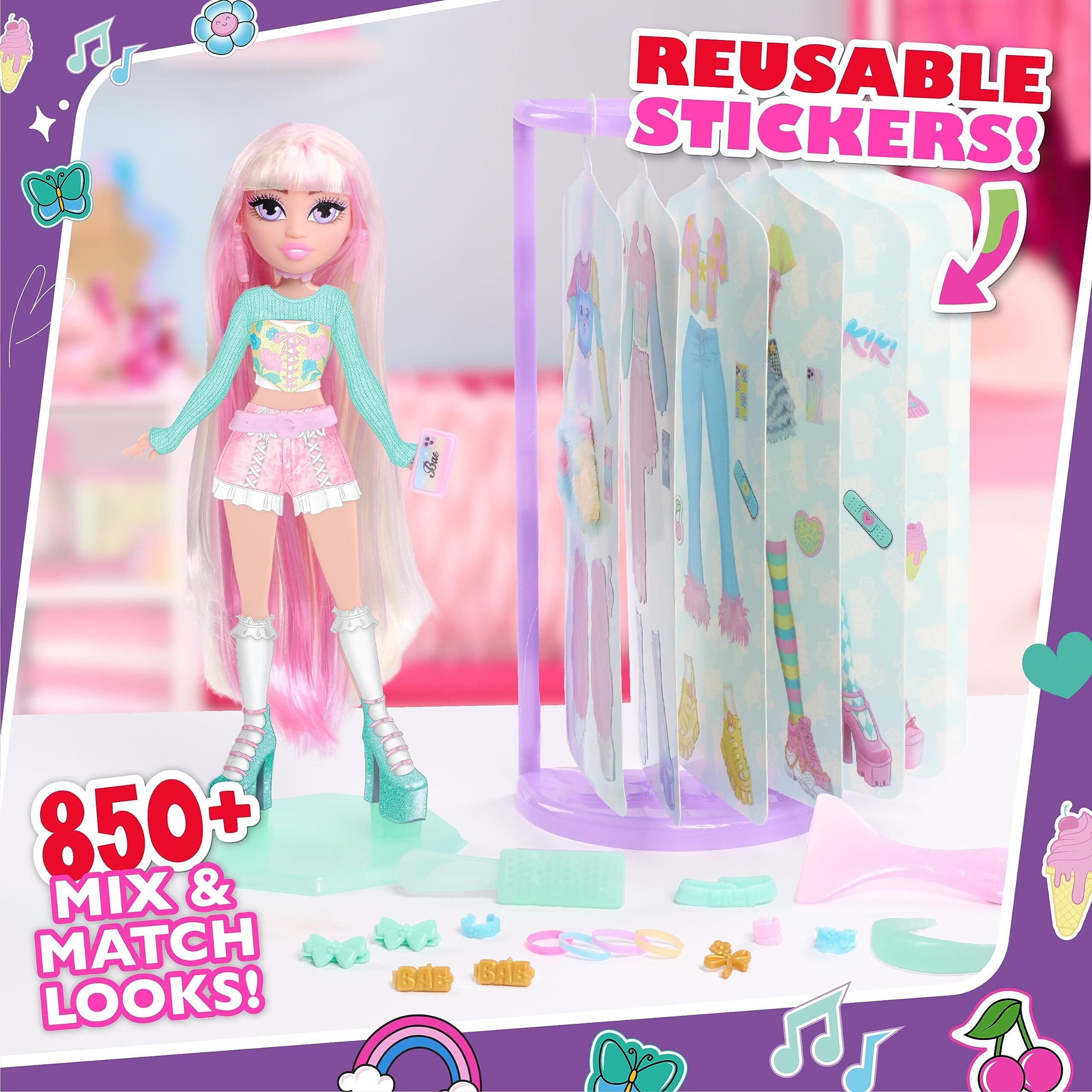 Just Play Style Bae Kiki 10-Inch Fashion Doll And Accessories, 31-Pieces, Kids Toys For Ages 4 Up