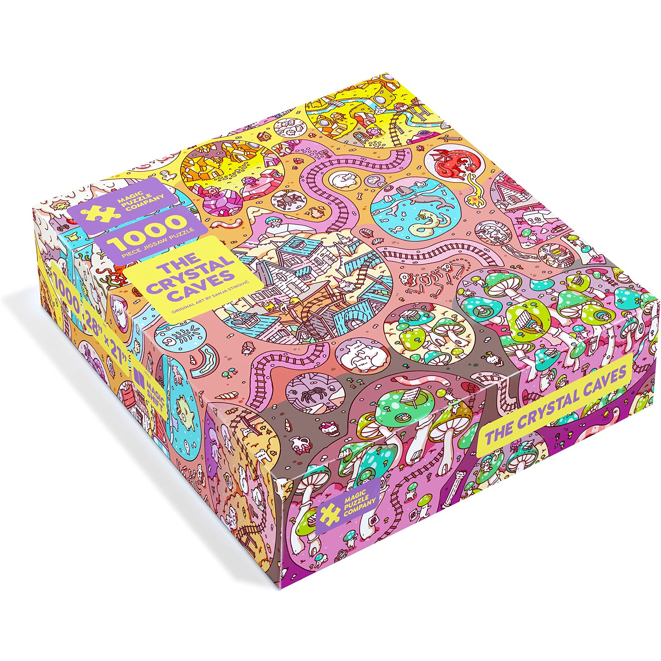 Magic Puzzles 3-Pack  Series Two  The Busy Bistro, The Crystal Caves, & The Forest Feast  1000 Piece Jigsaw Puzzles From The Magic Puzzle Company