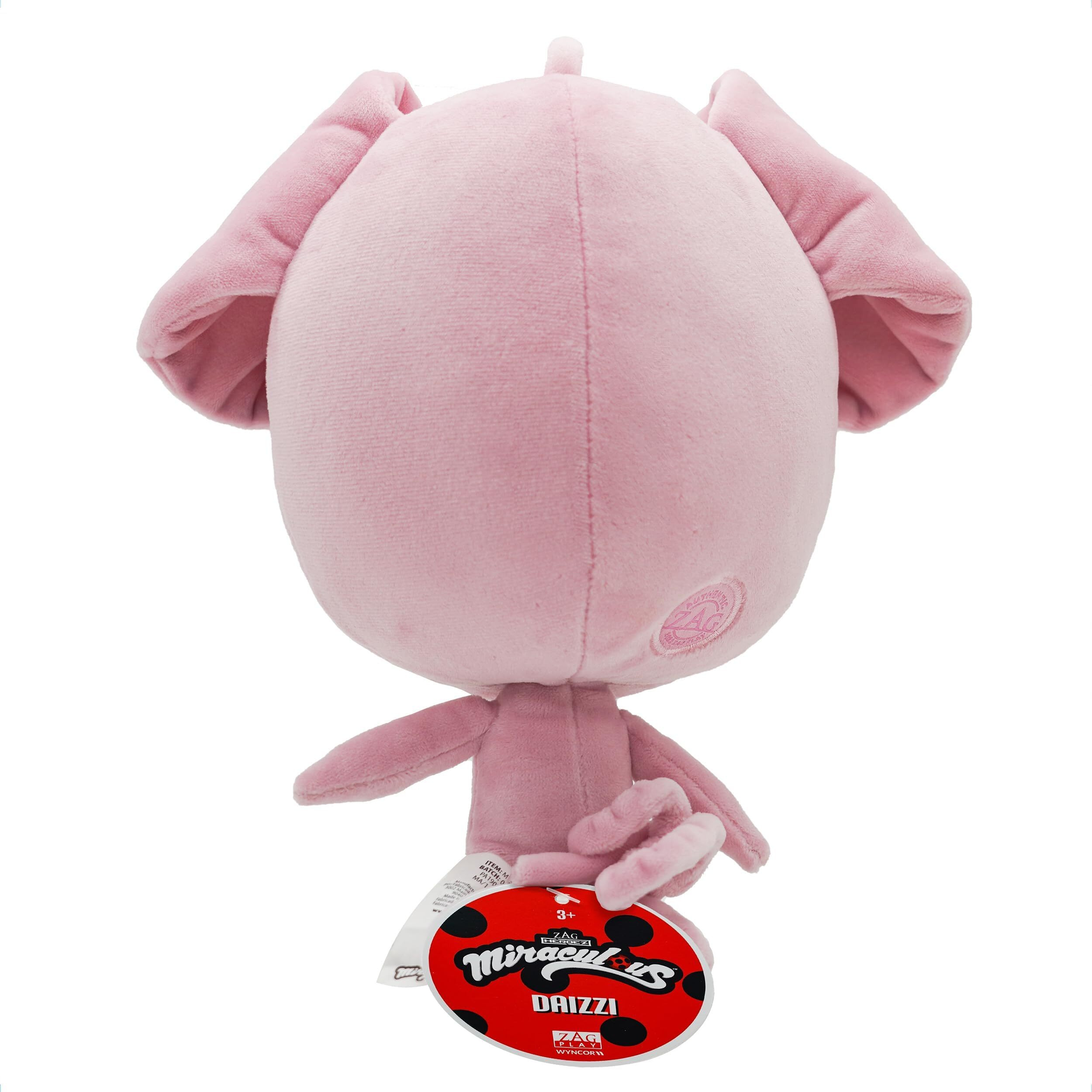 Miraculous Ladybug Kwami Mon Ami Plush Toy - Daizzi The Pig, Super Soft Stuffed Animal - 9-Inch Collectible Plush Figure, Ladybug & Cat Noir, Gift Stocking Stuffer For Kids & Collectors