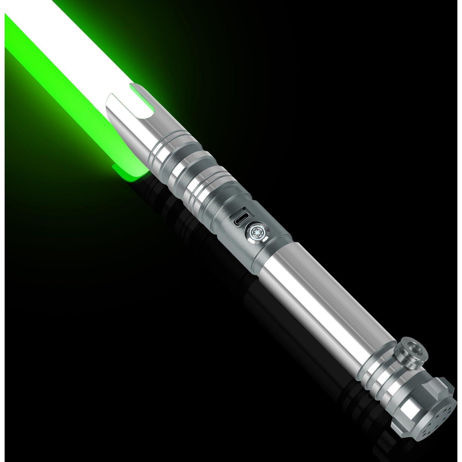 Smooth Swing Dueling Lightsaber, Infinite Rgb 16 Colors Changeable Motion Control Light Sabers | Premium Aluminum Metal Hilt 16 Sound Fonts Light Saber With App For Adults & Teens, Gray